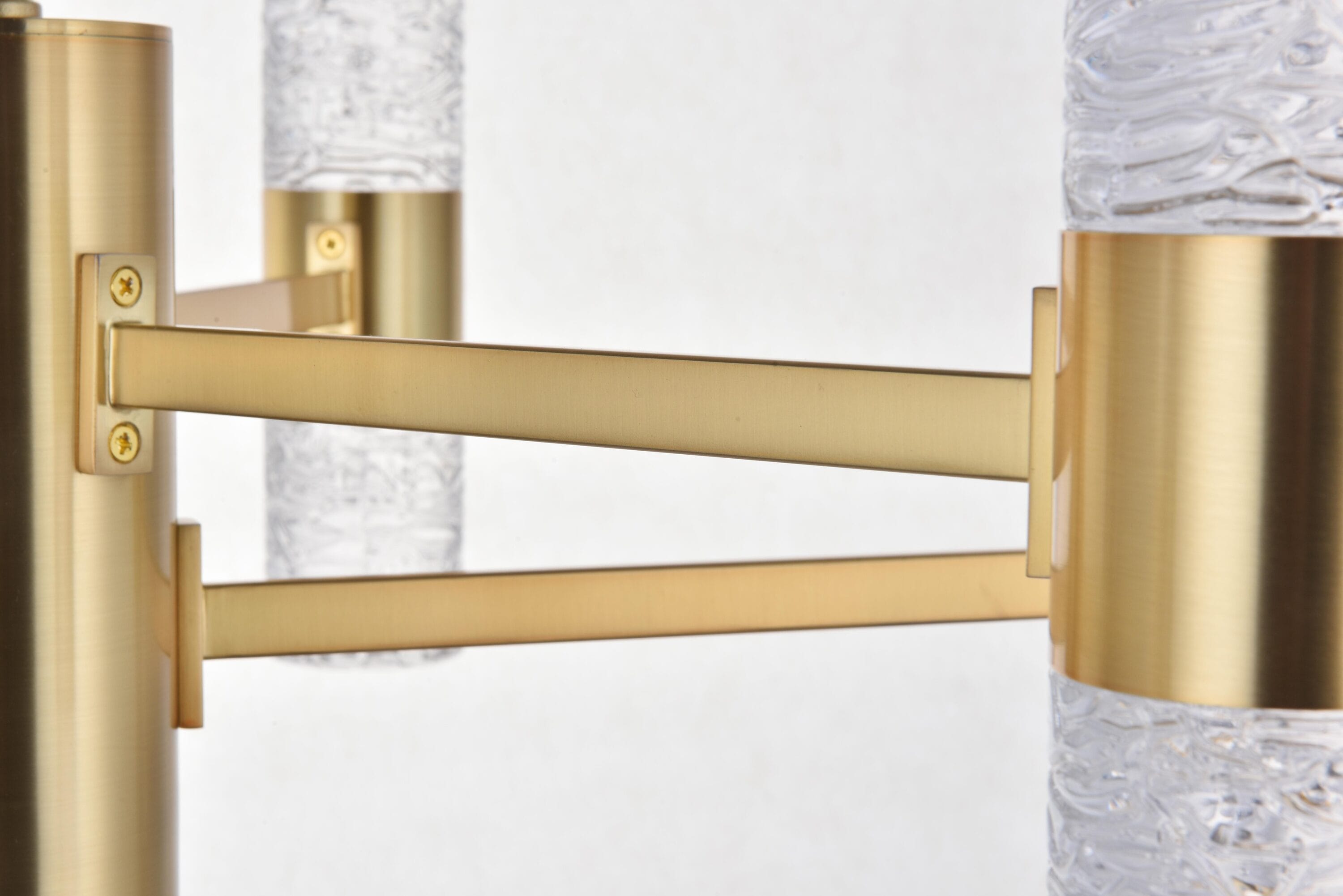 Modern Gold and Clear Glass LED Pendant Light Fixture