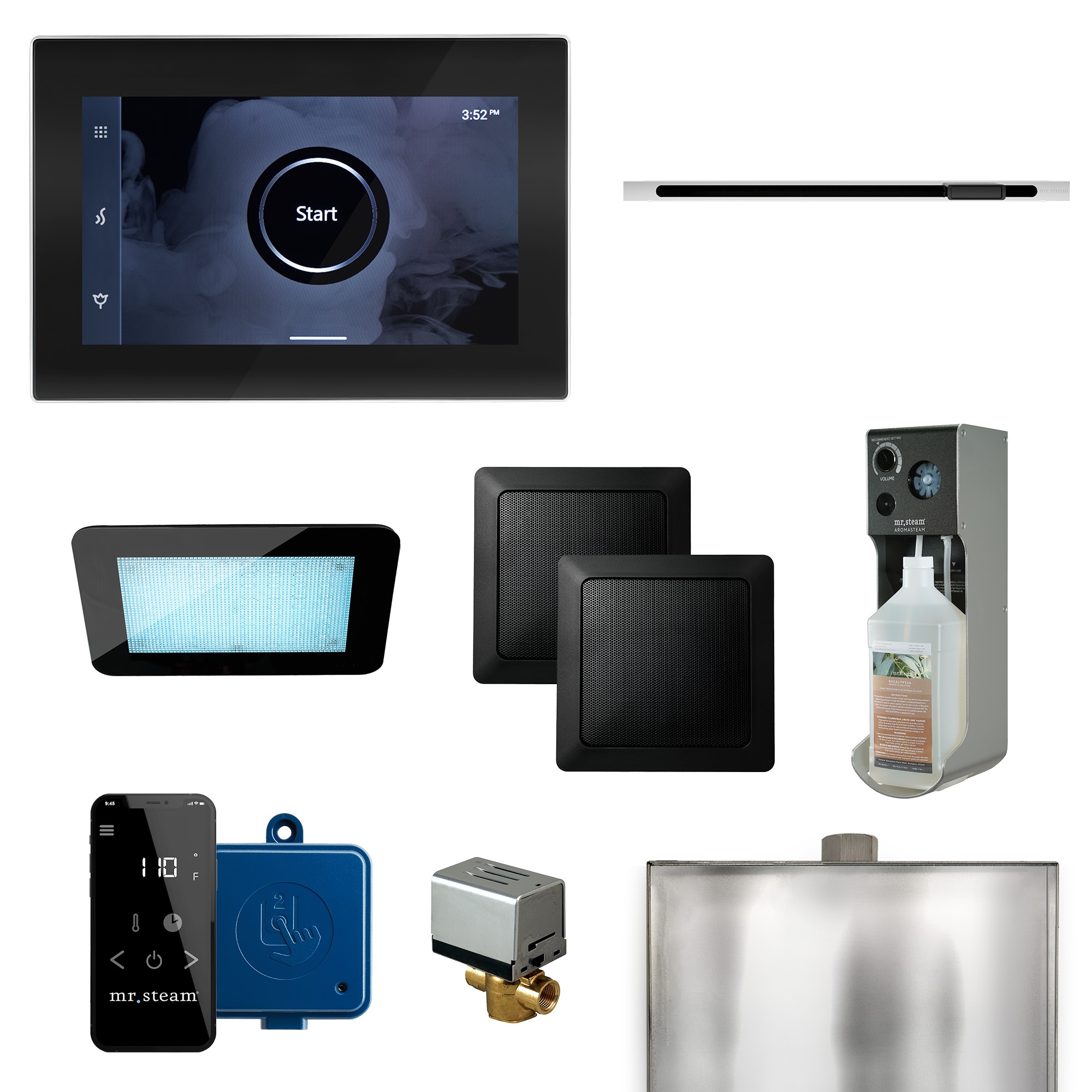 Mr. Steam XDRMBKLPC 492-watt Black Polished Chrome Steam Generator Control Kit