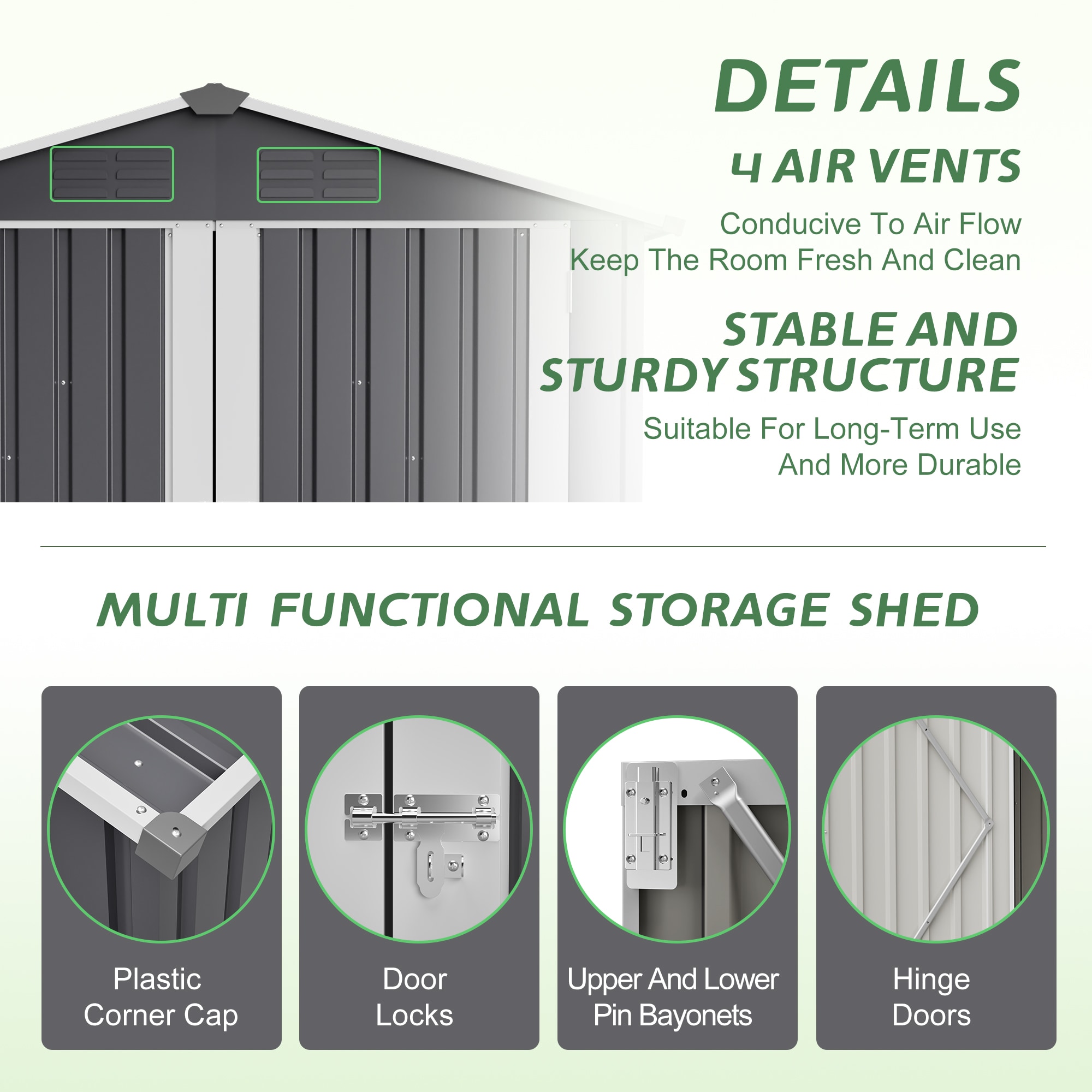 Wooakway FXLS0601-511B021 Metal-Storage-Buildings-Sheds - View #10