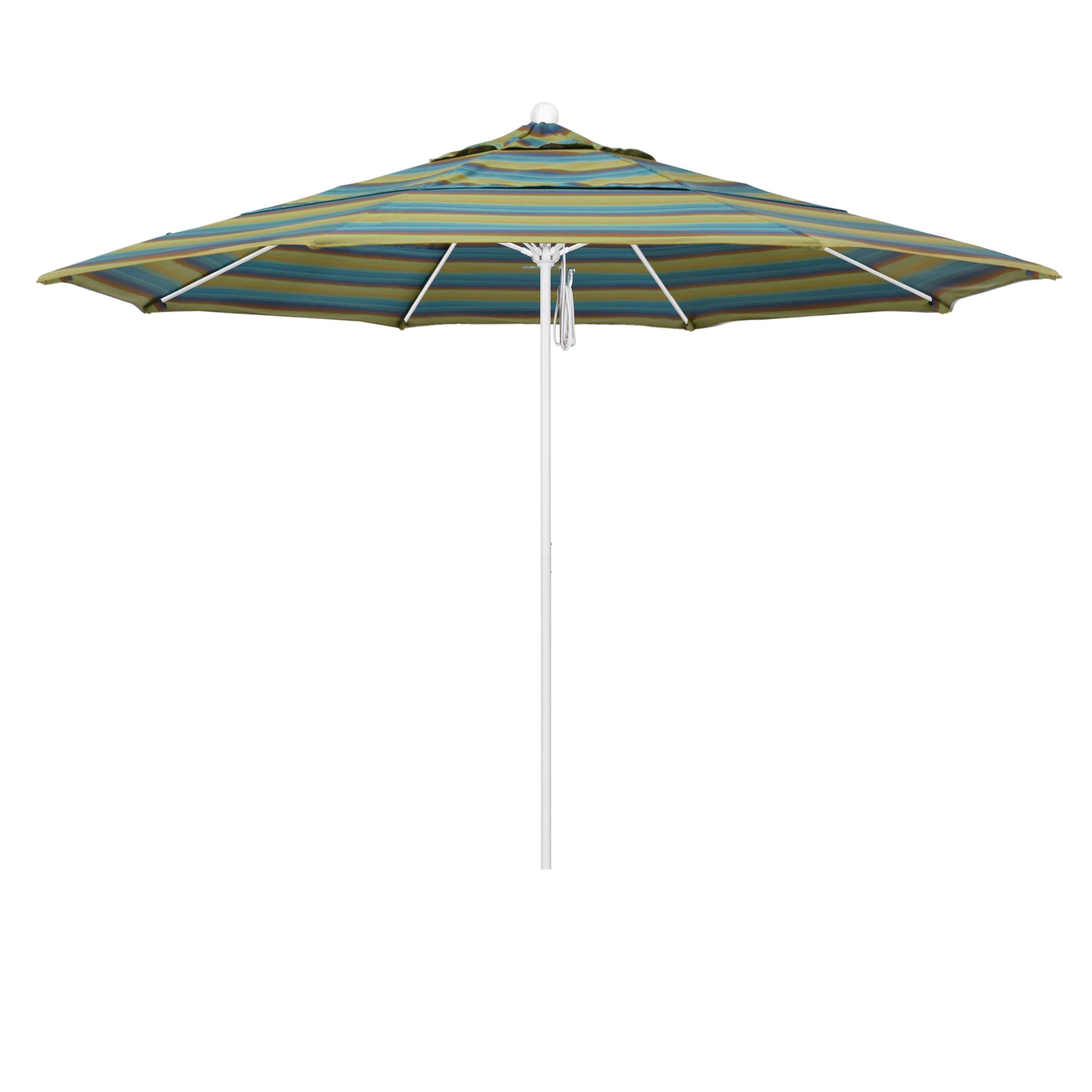 California Umbrella ALTO118170-56096-DWV 11-ft Aluminum Multiple colors/finishes No-tilt Market Patio Umbrella