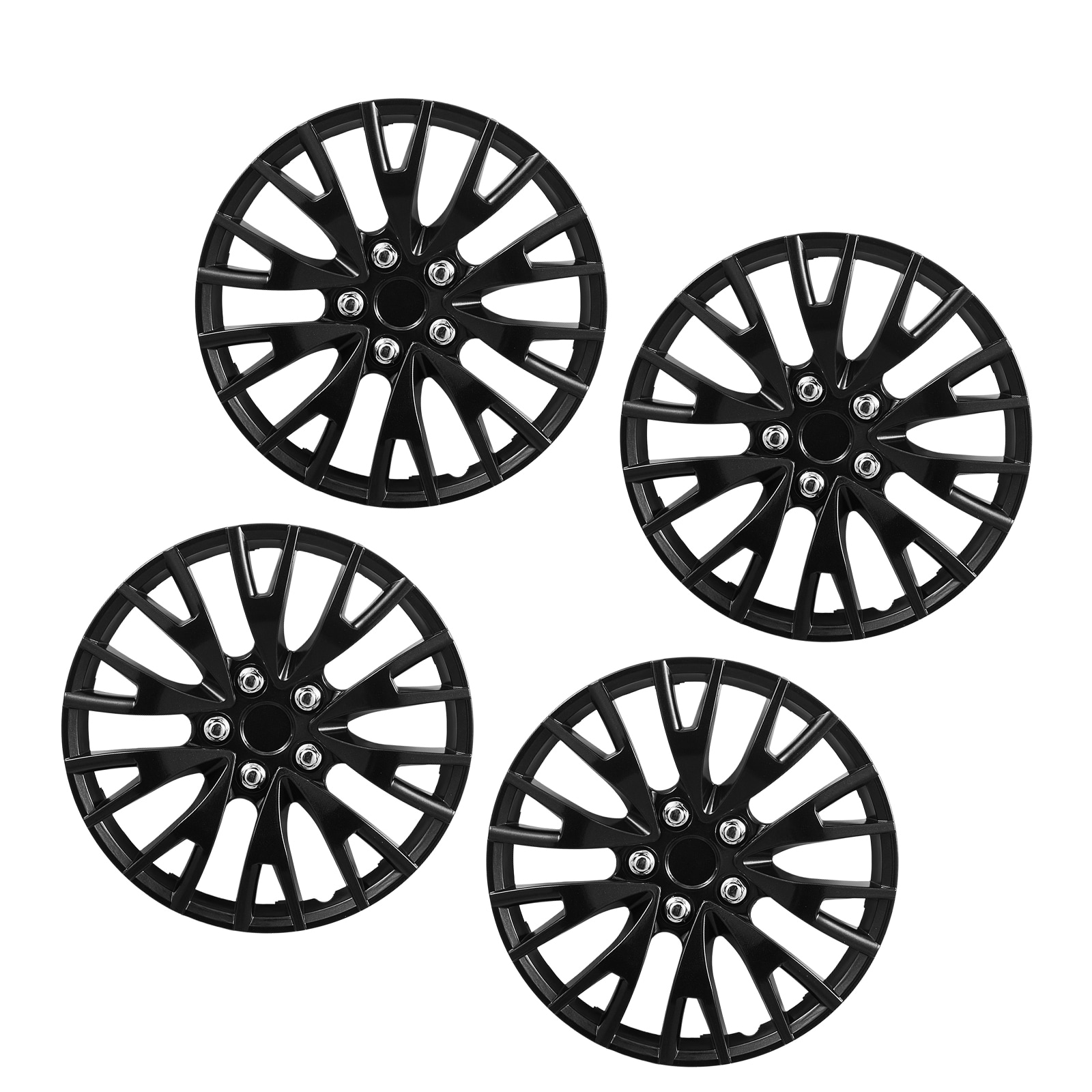 GIVIMO - 16-in Hubcaps Set of 4 Snap-On 20-Spoke ABS Wheel Covers for Standard Steel Rims in Glos...