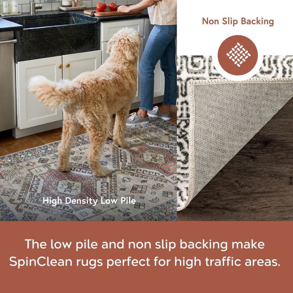 Sleek Gray Abstract Rectangular Easy-Care Rug