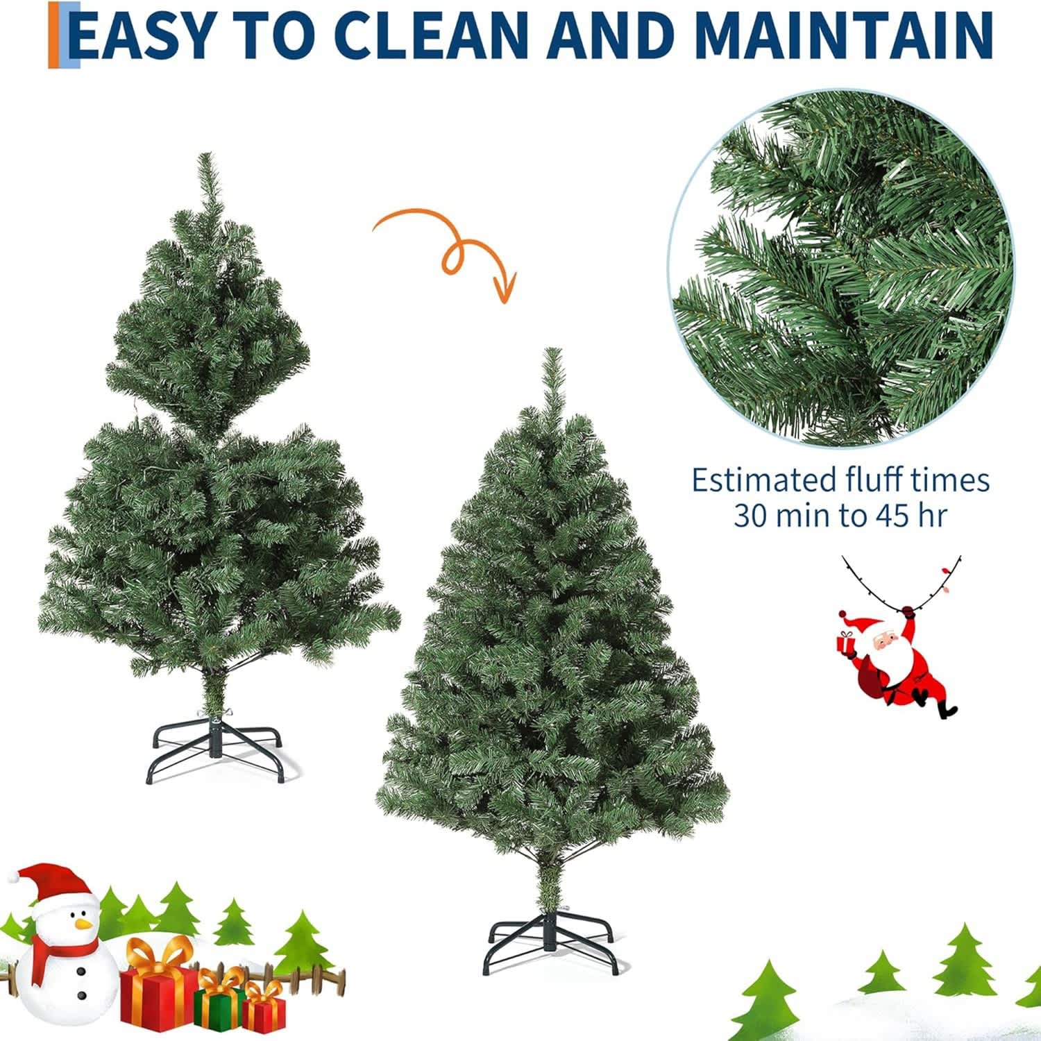 Qeetex LSACT-QH-35HUH11P Artificial-Christmas-Trees - View #6