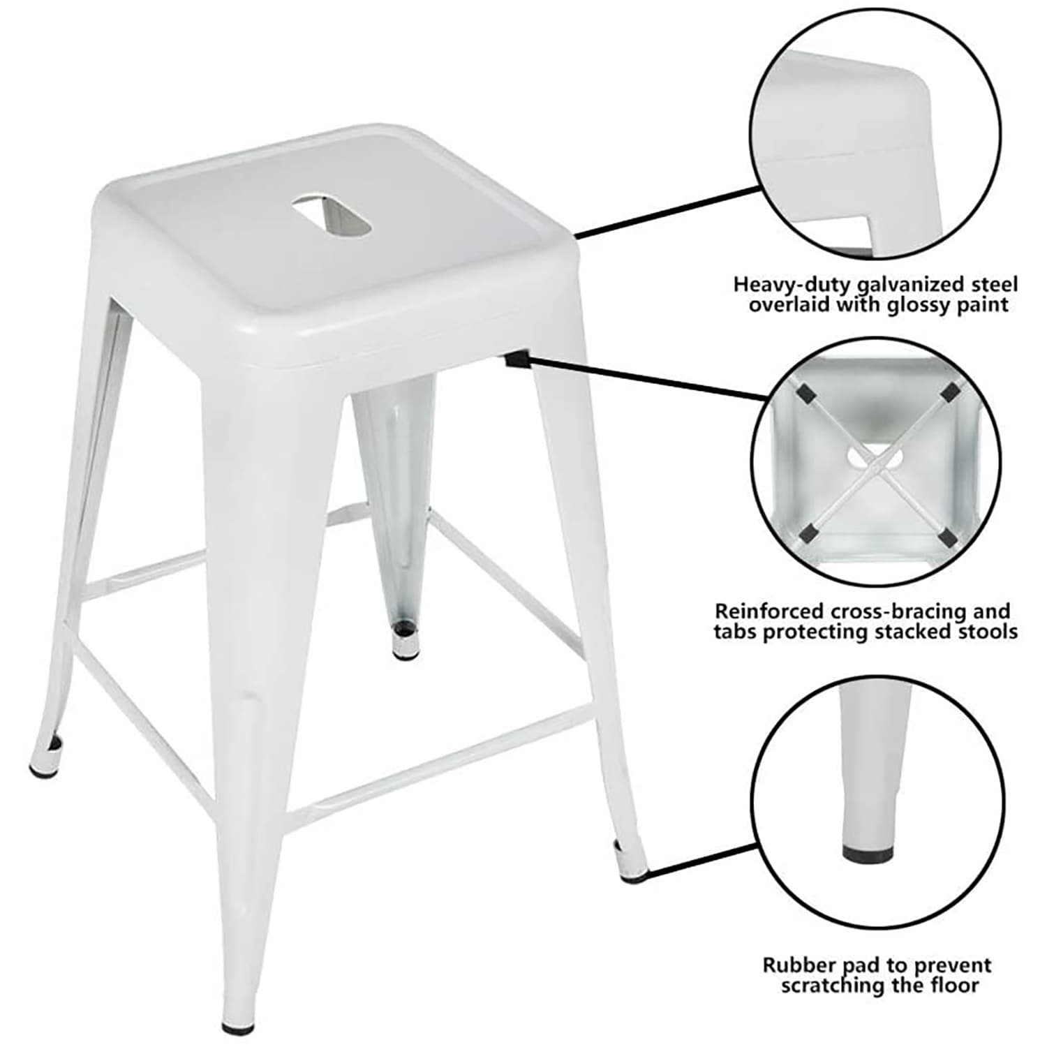 CASAINC YY0007A-WH stools - View #6