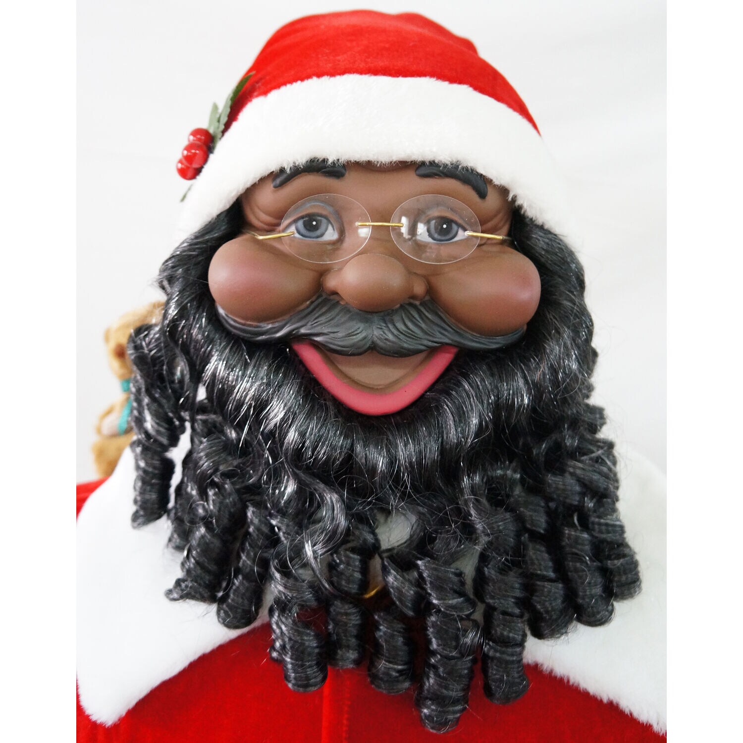 58-Inch Red Velvet Motion-Activated Dancing Santa Claus