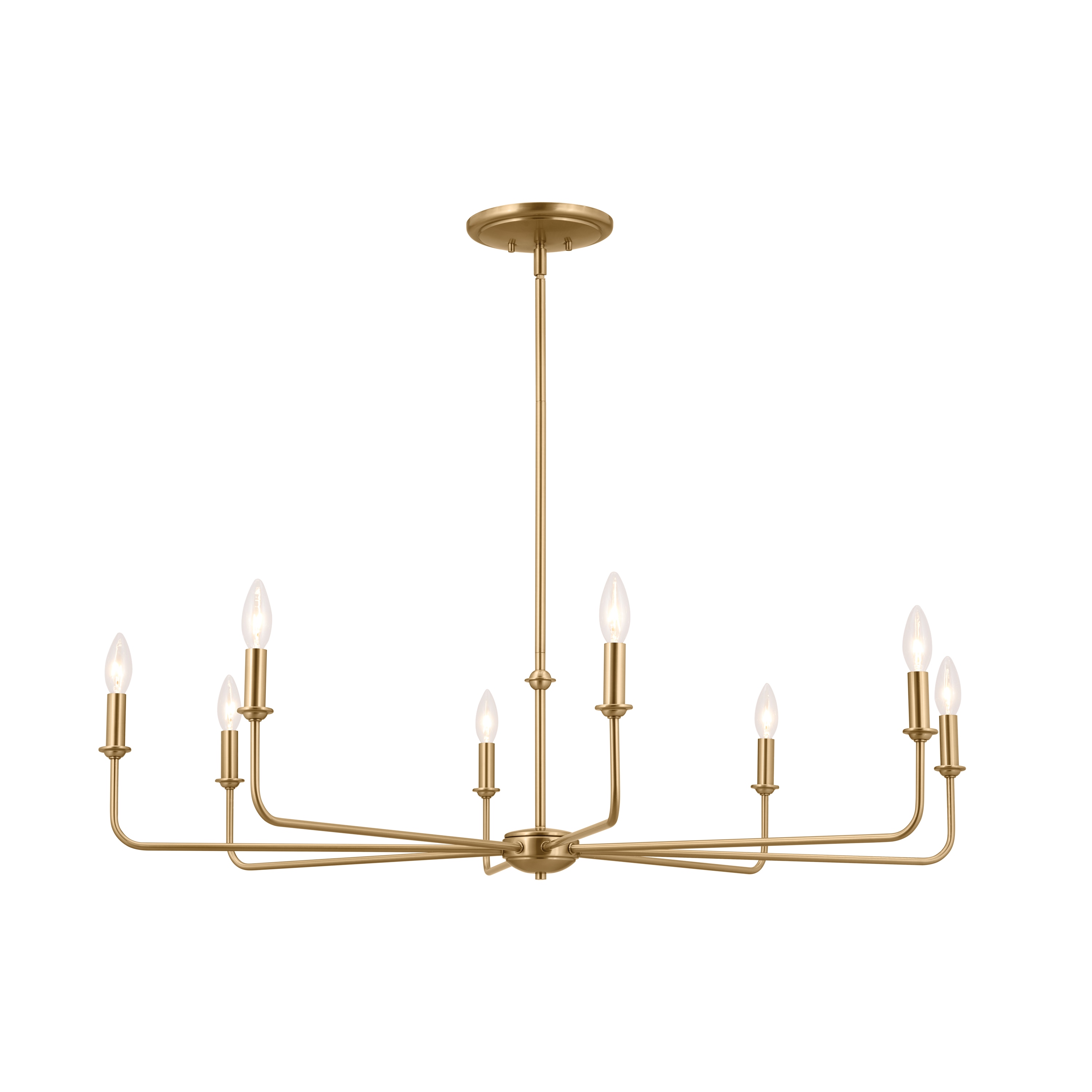 Kichler Pallas 8-Light Brushed Traditional Chandelier 52517BNB at Lowes.com