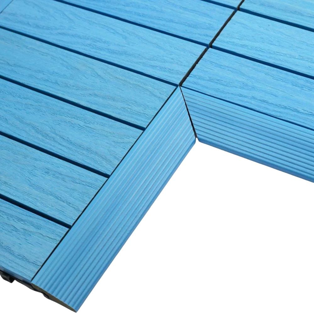 NewTechWood US-QD-IF-ZX-SB 2-in x 12-in 2 -Pack Caribbean Blue Prefinished Composite Deck tile transition ( 0.5-sq ft )