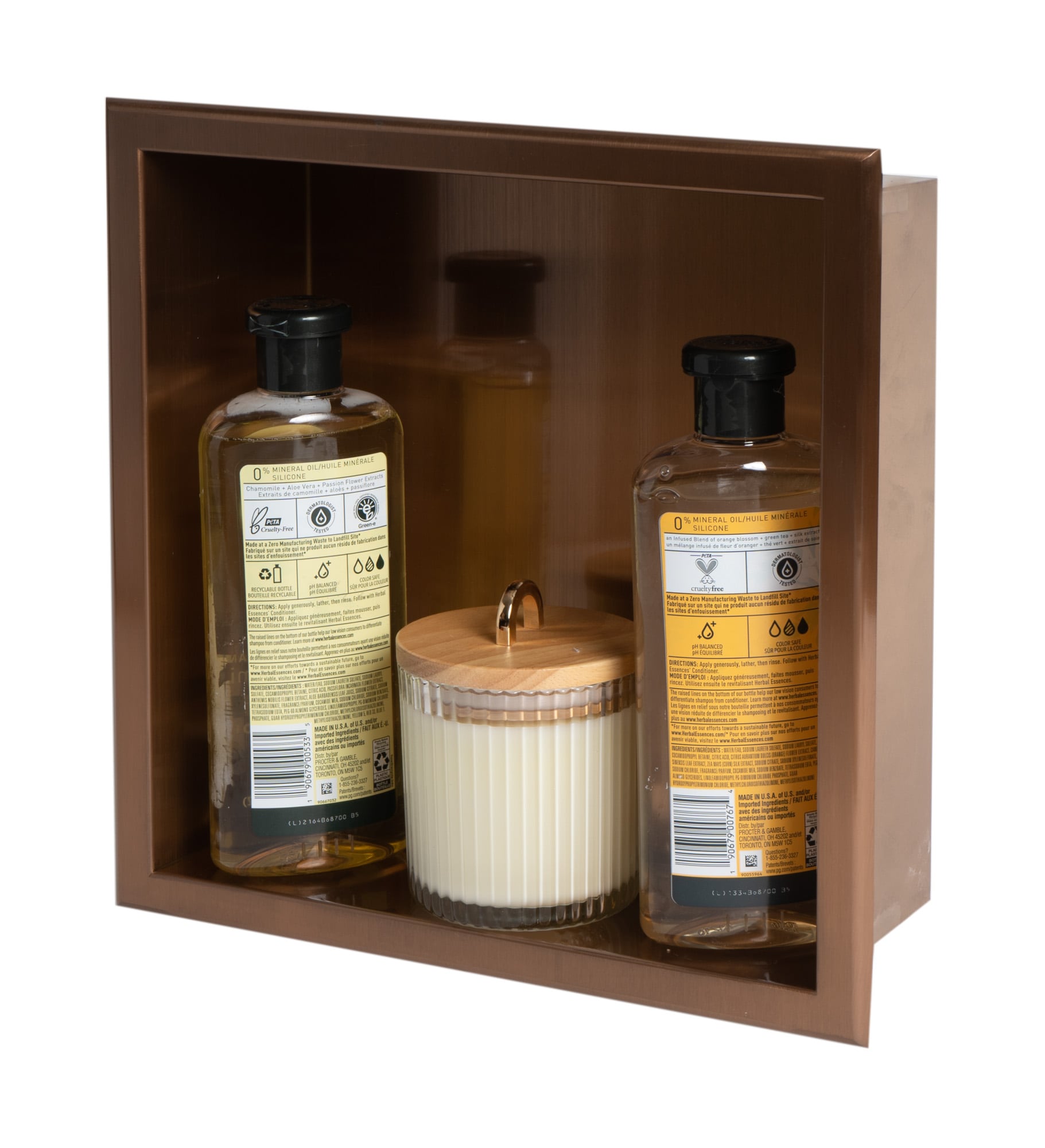 Brushed Copper Stainless Steel Wall Mounted Shower Niche