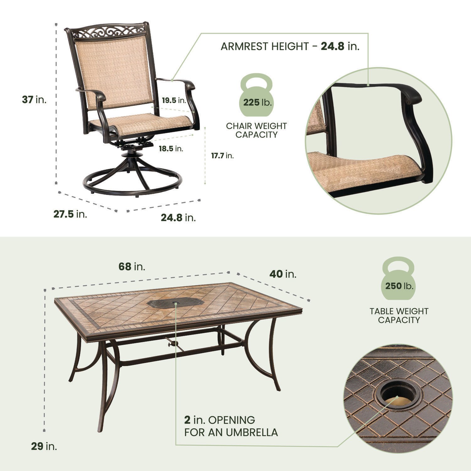 Hanover FNTDN7PCSWTN Patio-Dining-Sets - View #3