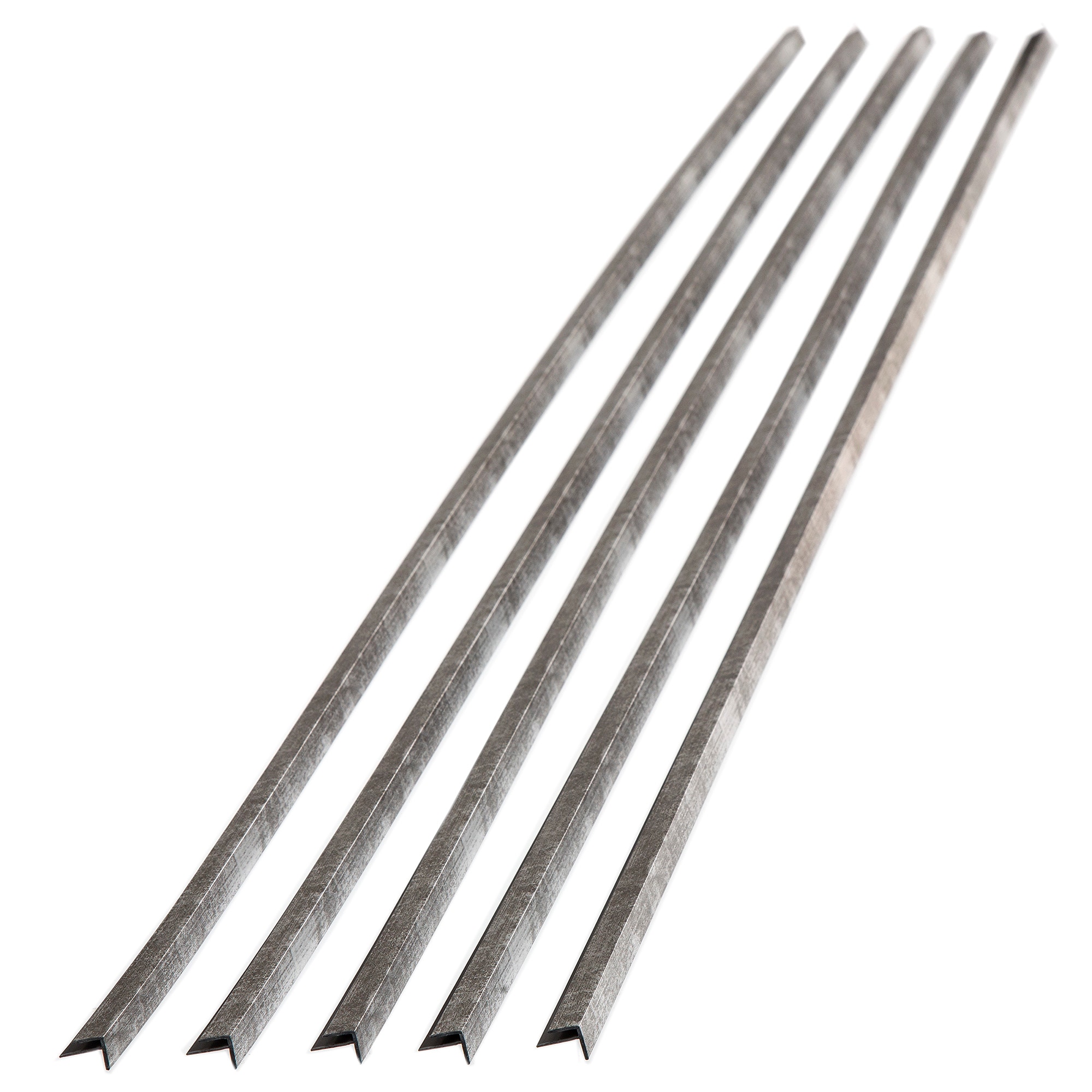 Fasade 14721 Outside Corner Trim 0.75-in W x 47-in L Crosshatch Silver PVC Outside corner Tile Edge Trim