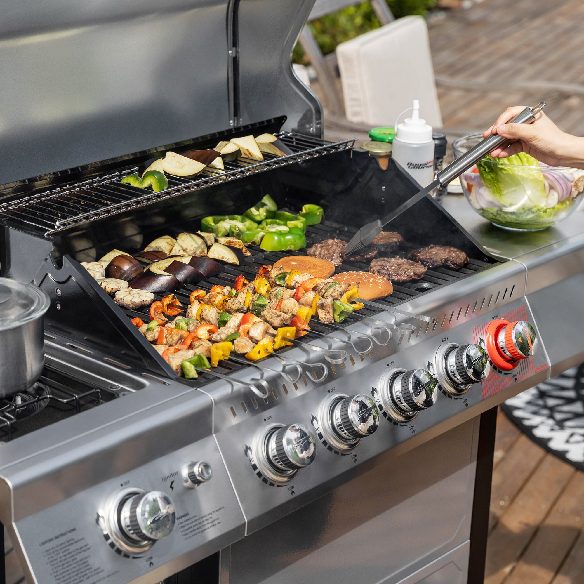 5-Burner Gas Grill with Side Burner | Royal Gourmet