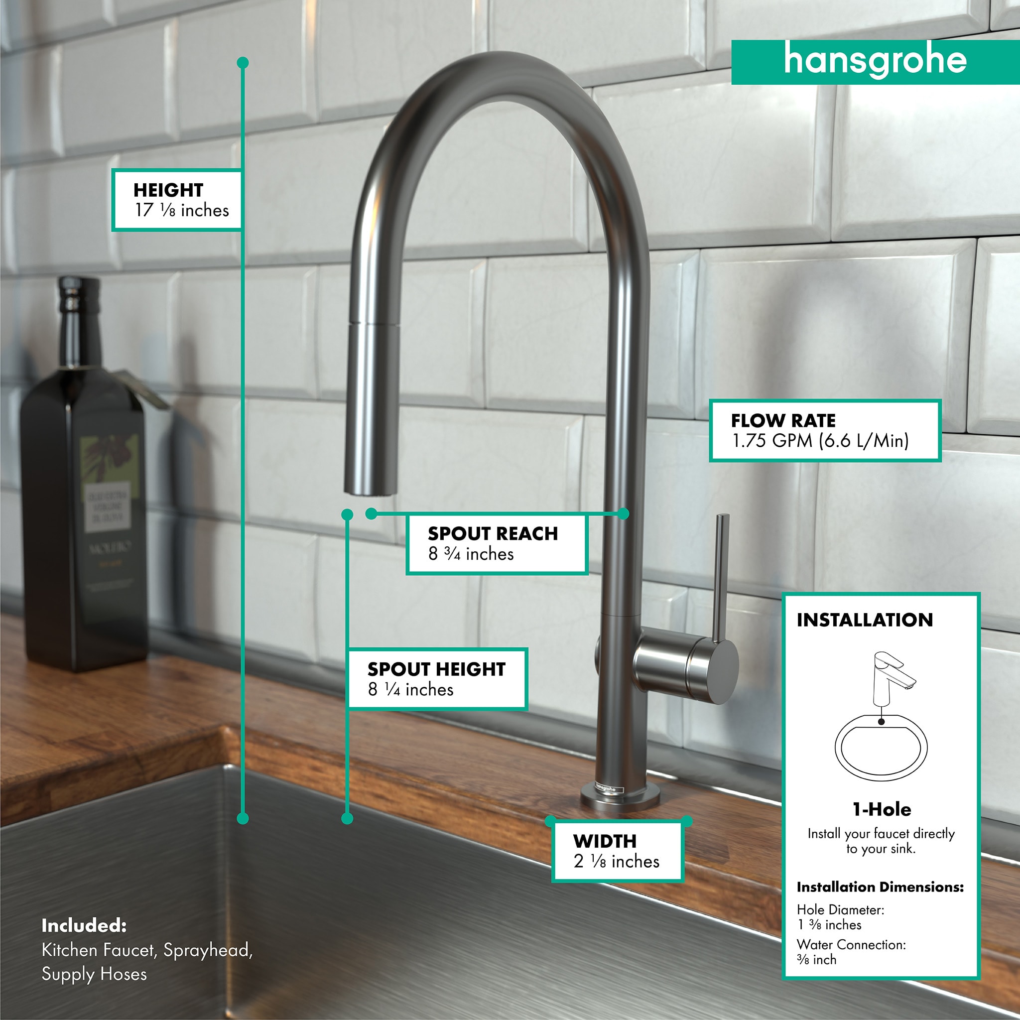 Hansgrohe 72800341 Kitchen-Faucets - View #3