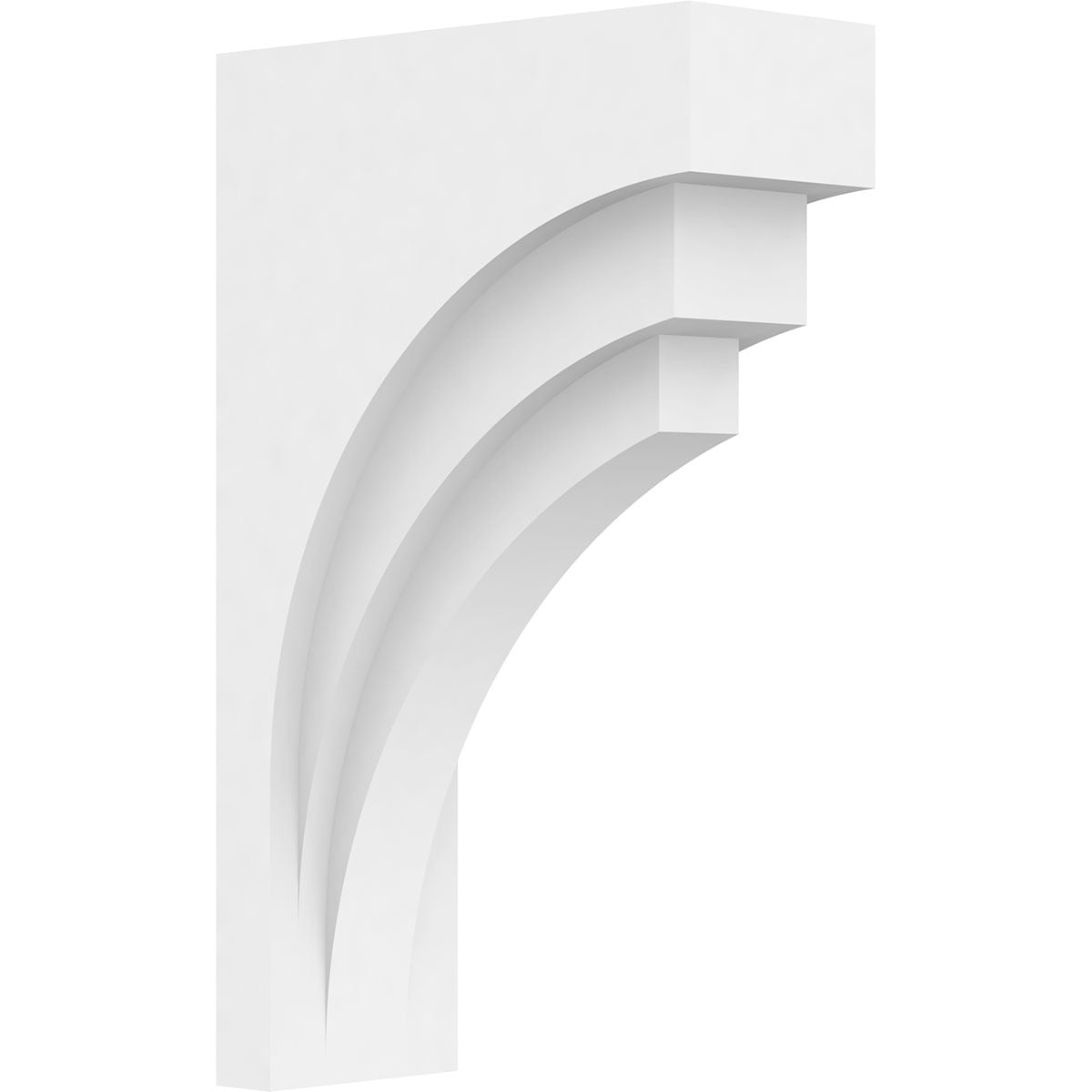 Ekena Millwork CORP04X08X13ROC 3.5-in x 8-in x 13.375-in Standard rockford Unfinished White PVC Paintable Corbel