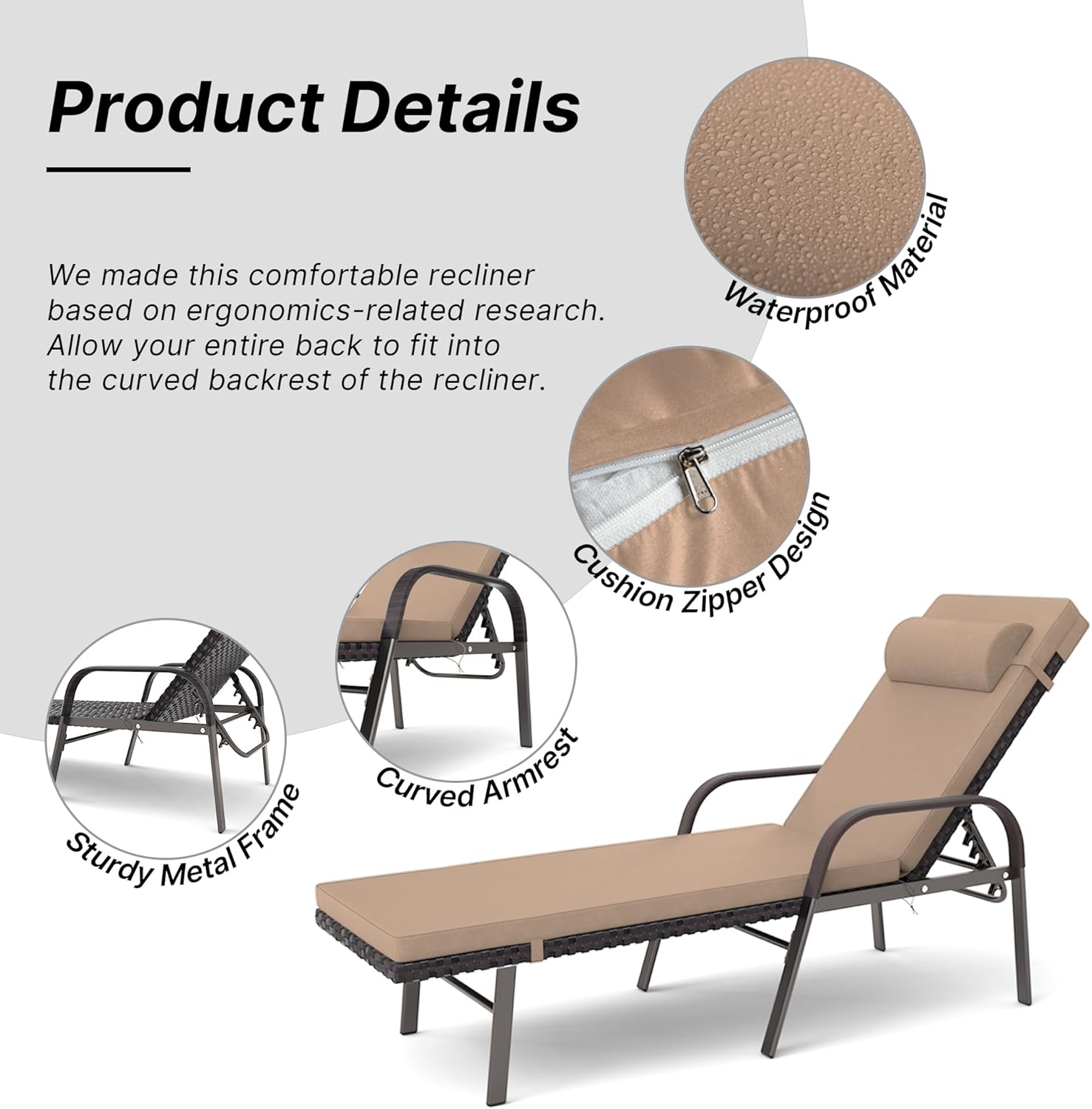 ALAULM LS-ARMTC-SAND Chaises-Settees - View #5