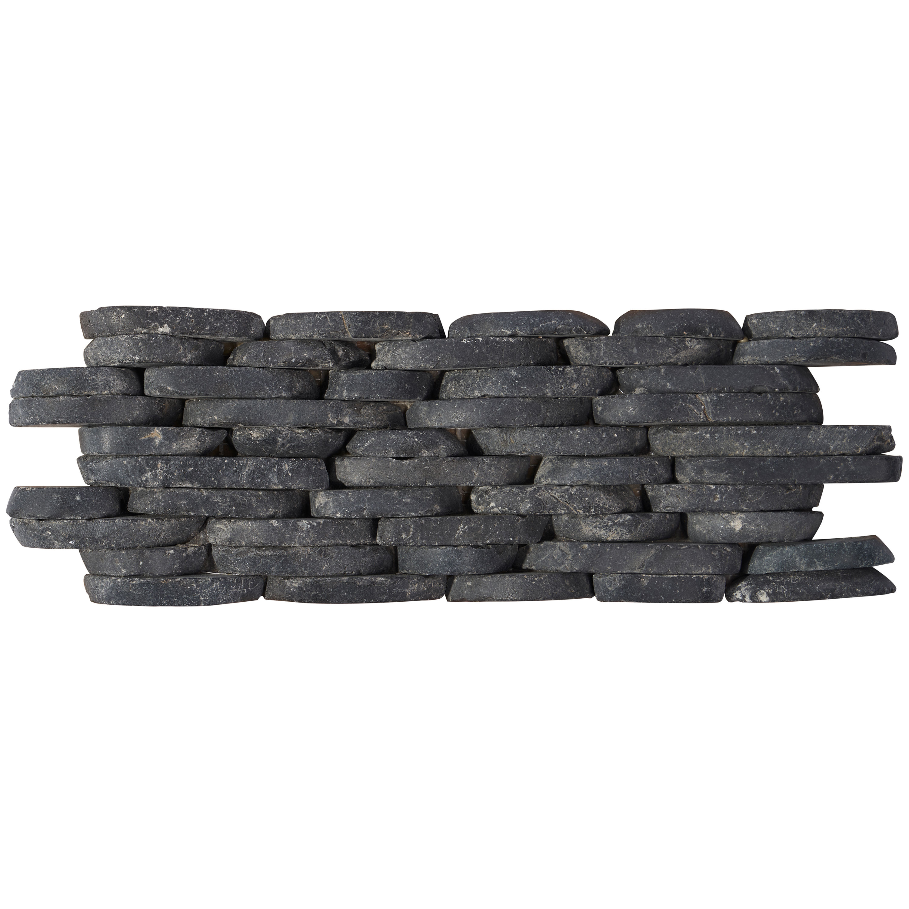 Artmore Tile EXT3RD105031 Sample- Landscape Black 3-in x 6-in Natural Glass/Metal/Stone Wall Tile