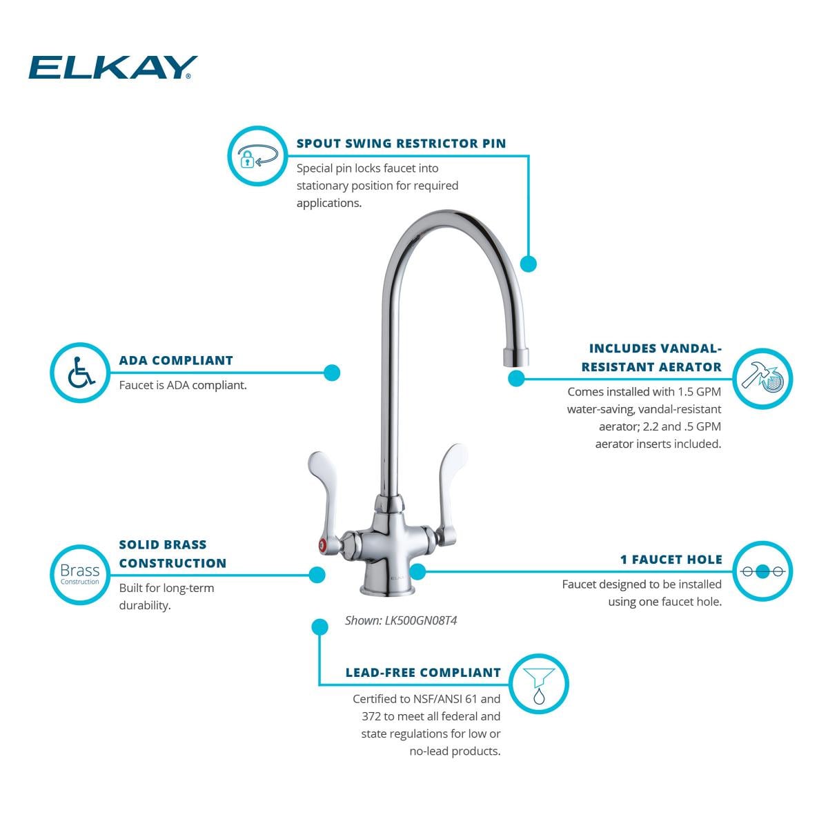 Elkay LK500GN08T4 Kitchen-Faucets - View #4