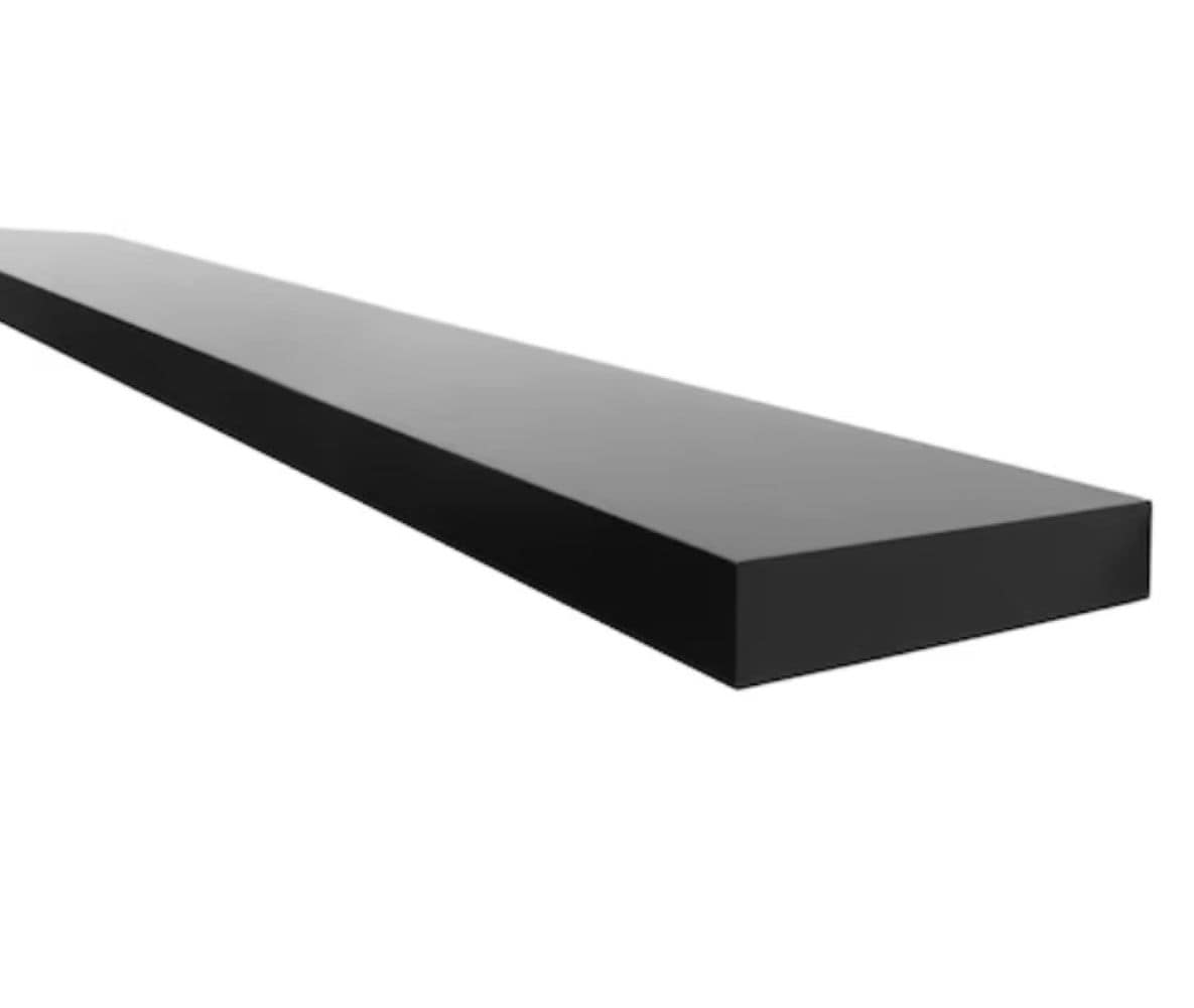 Origin 21 LOWE36WMS-BL 35.43-in L x 7.87-in D x 1.5-in H Black Particleboard Rectangular Floating shelf