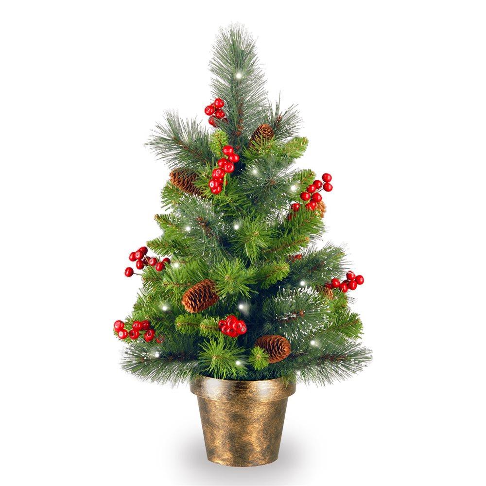 2-ft Spruce Pre-lit Artificial Christmas Tree with LED Lights | - National Tree Company CW7-334-20