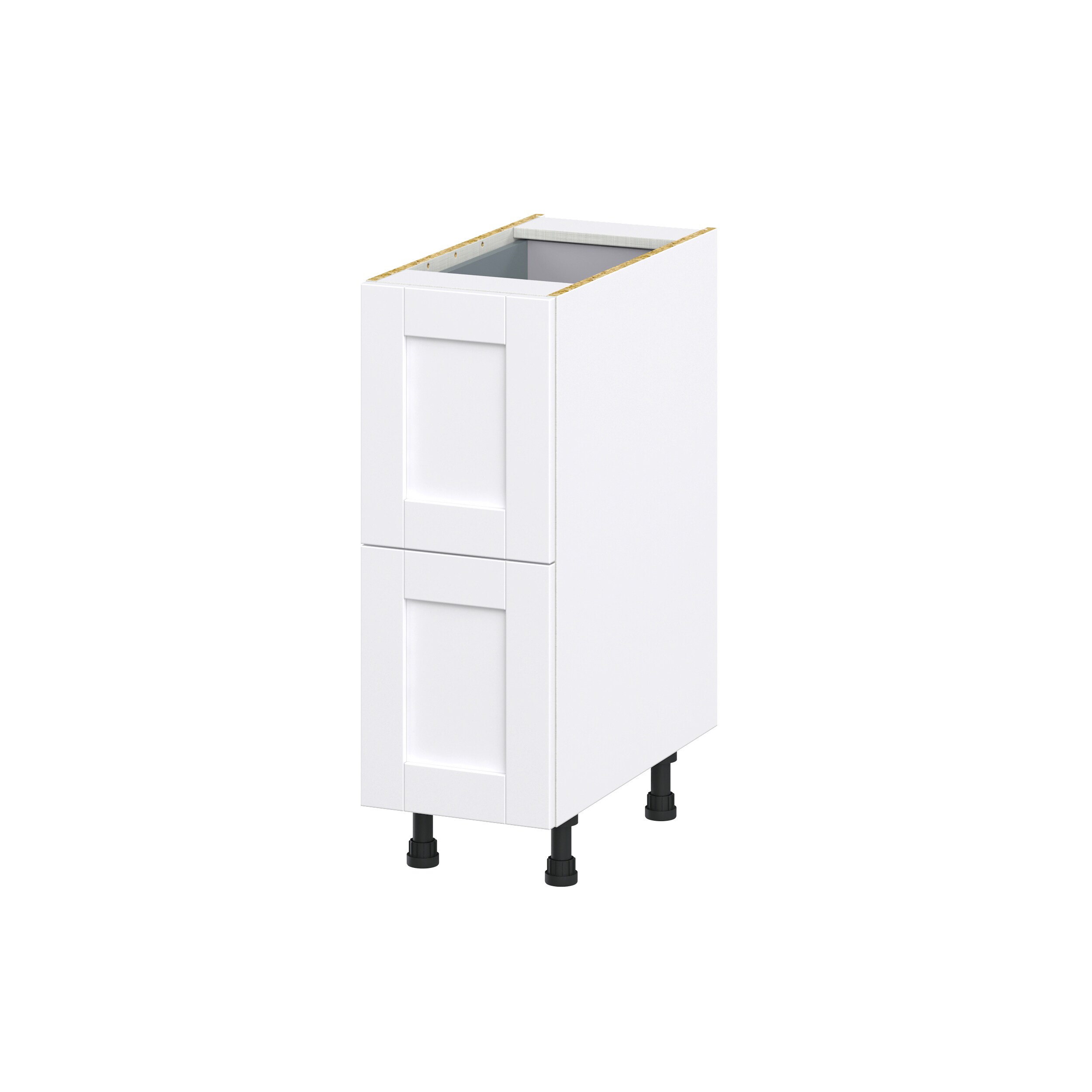 Hugo&Borg Rosemont 12-in W x 34.5-in H x 24-in D Glacier White 3-Drawer Base Fully Assembled Cabinet (Recessed Panel Style)