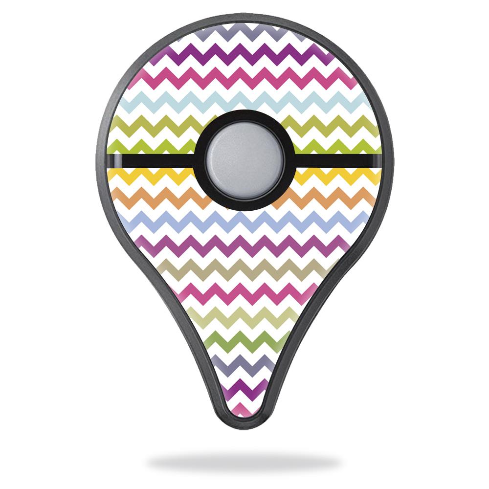 MightySkins VSNS68649  POGOPLUS-Rainbow Chevron Skin Decal Wrap for Pokemon Go Plus Cover Sticker- Rainbow Chevron
