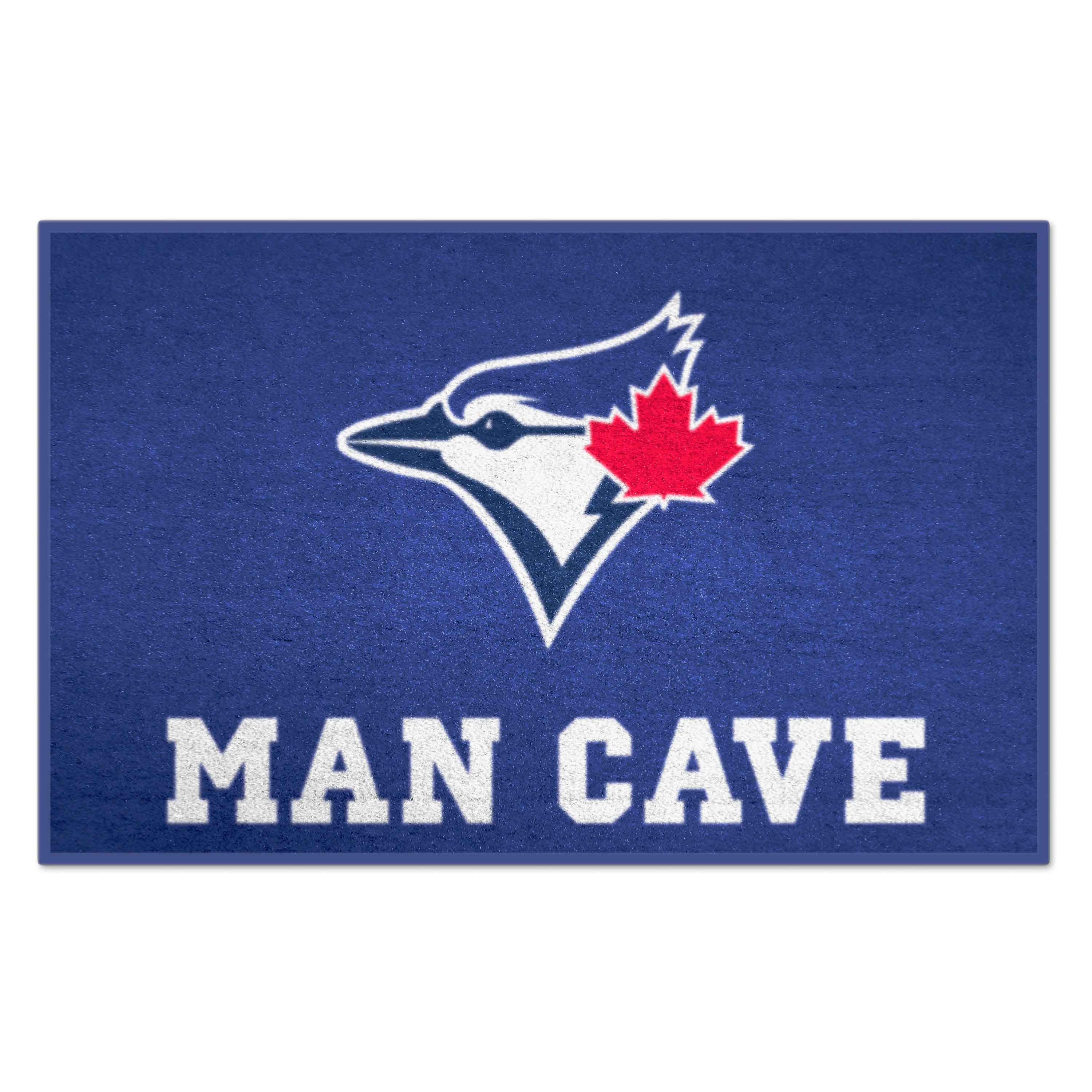 FANMATS 22483 MLB Man Cave Starter 2 x 3 (ft) Tufted Nylon Blue Rectangular Indoor Throw rug