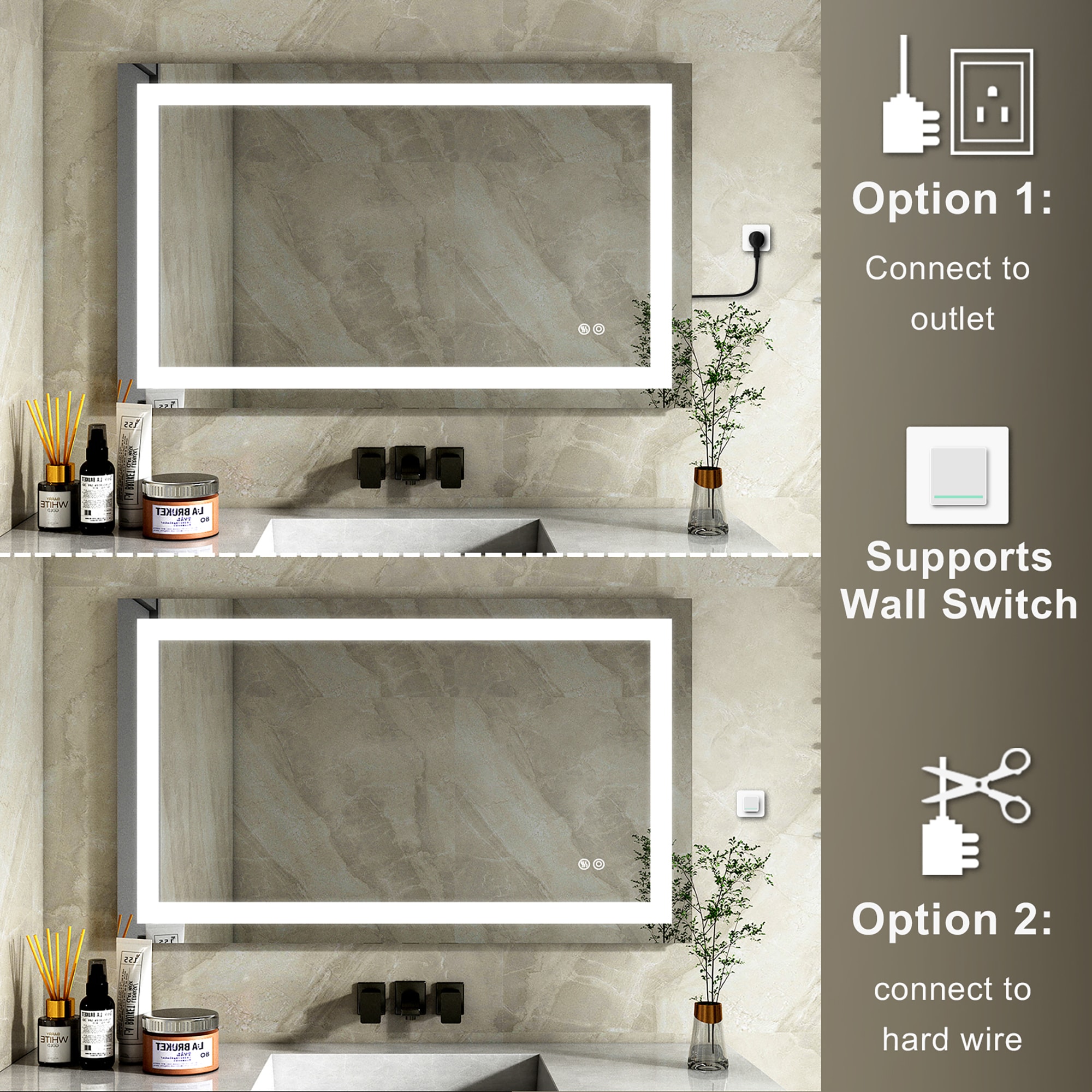 Forclover JSEX4024-BG1 Framed-Bath-Mirrors - View #5