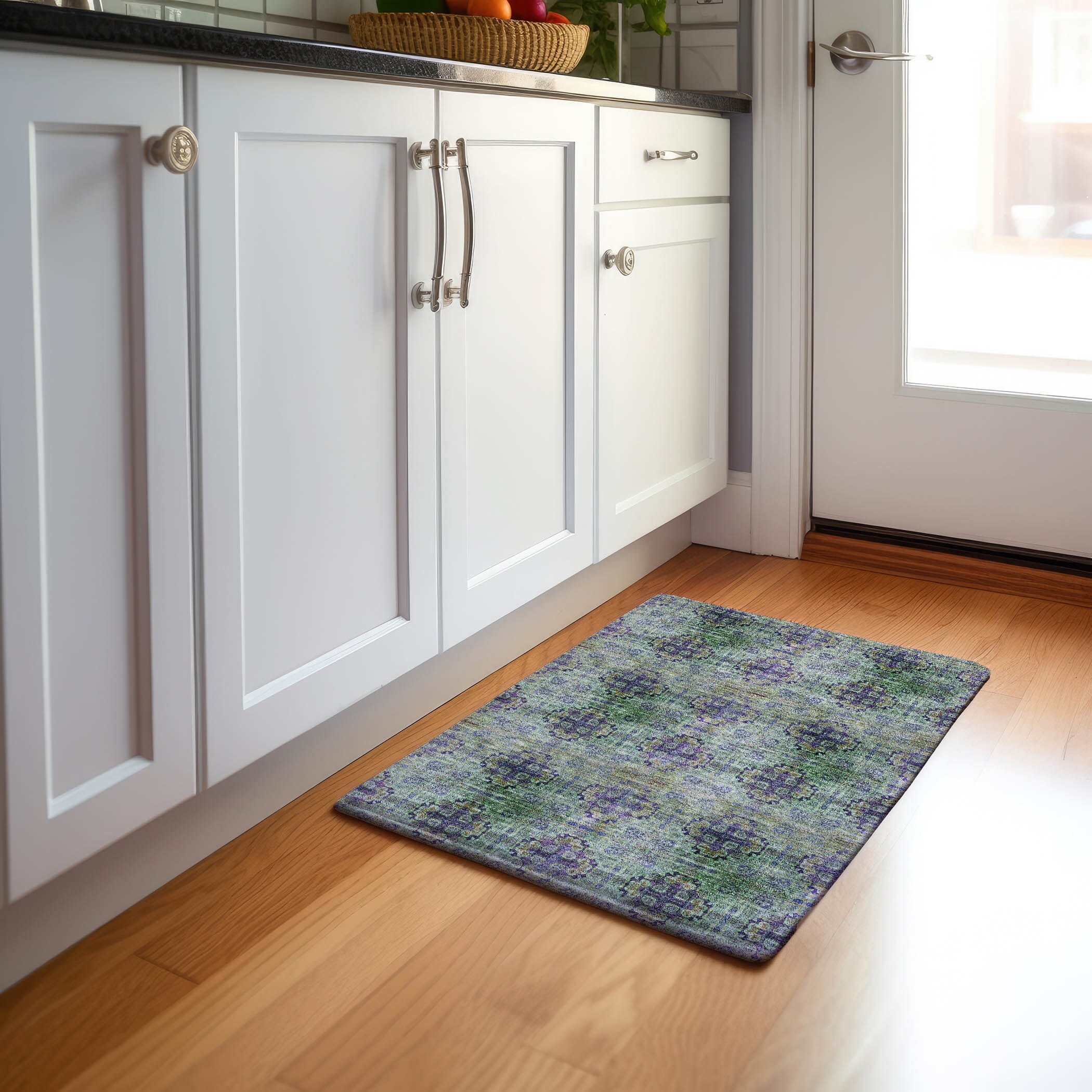 Addison Rugs AMF566GE8RO Mayfield AMF566GE 8 x 8 (ft) Loomed Polyester Green Round Indoor Geometric Machine washable Area rug