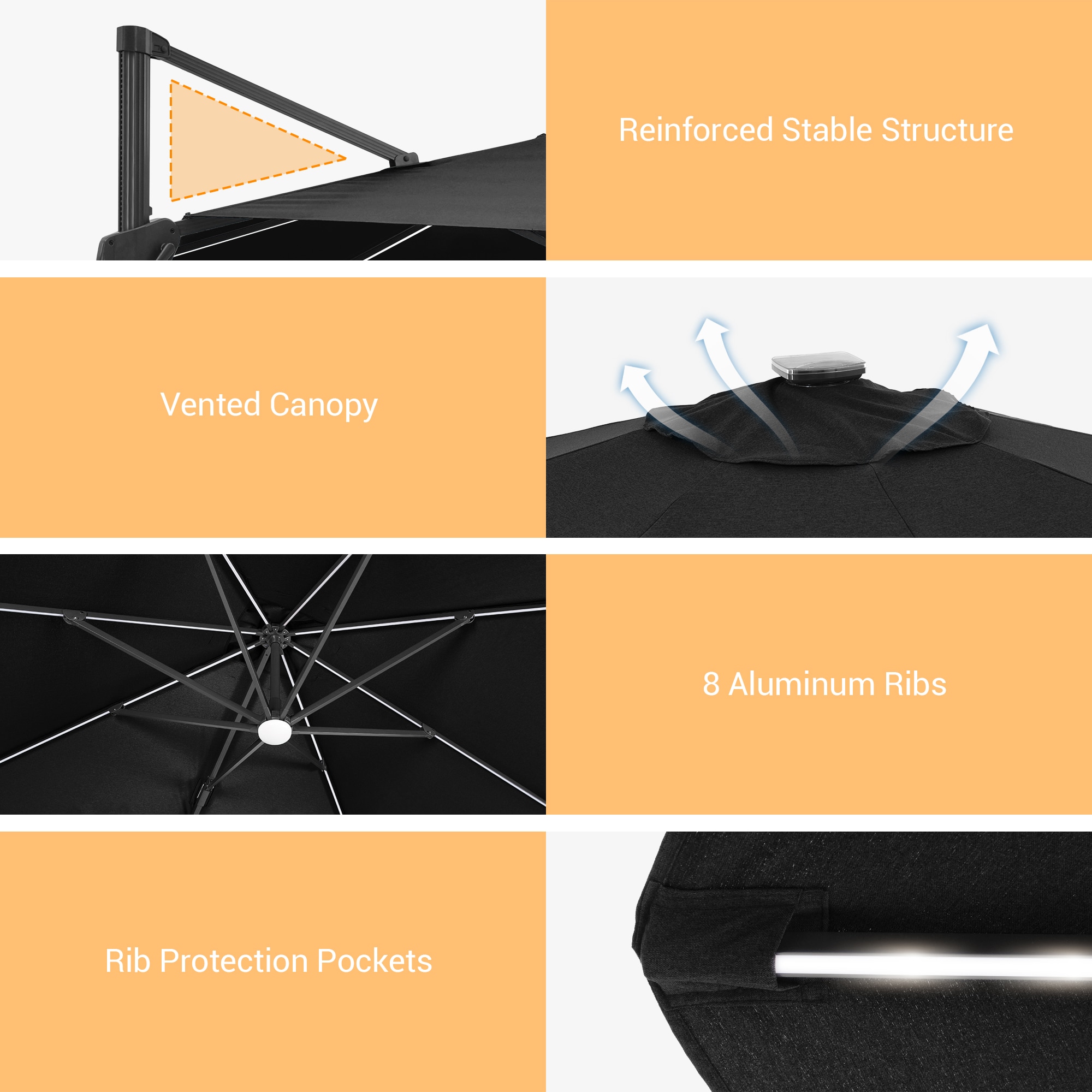 ACEGOSES LW-WB-LED1010BK Umbrellas-2 - View #4