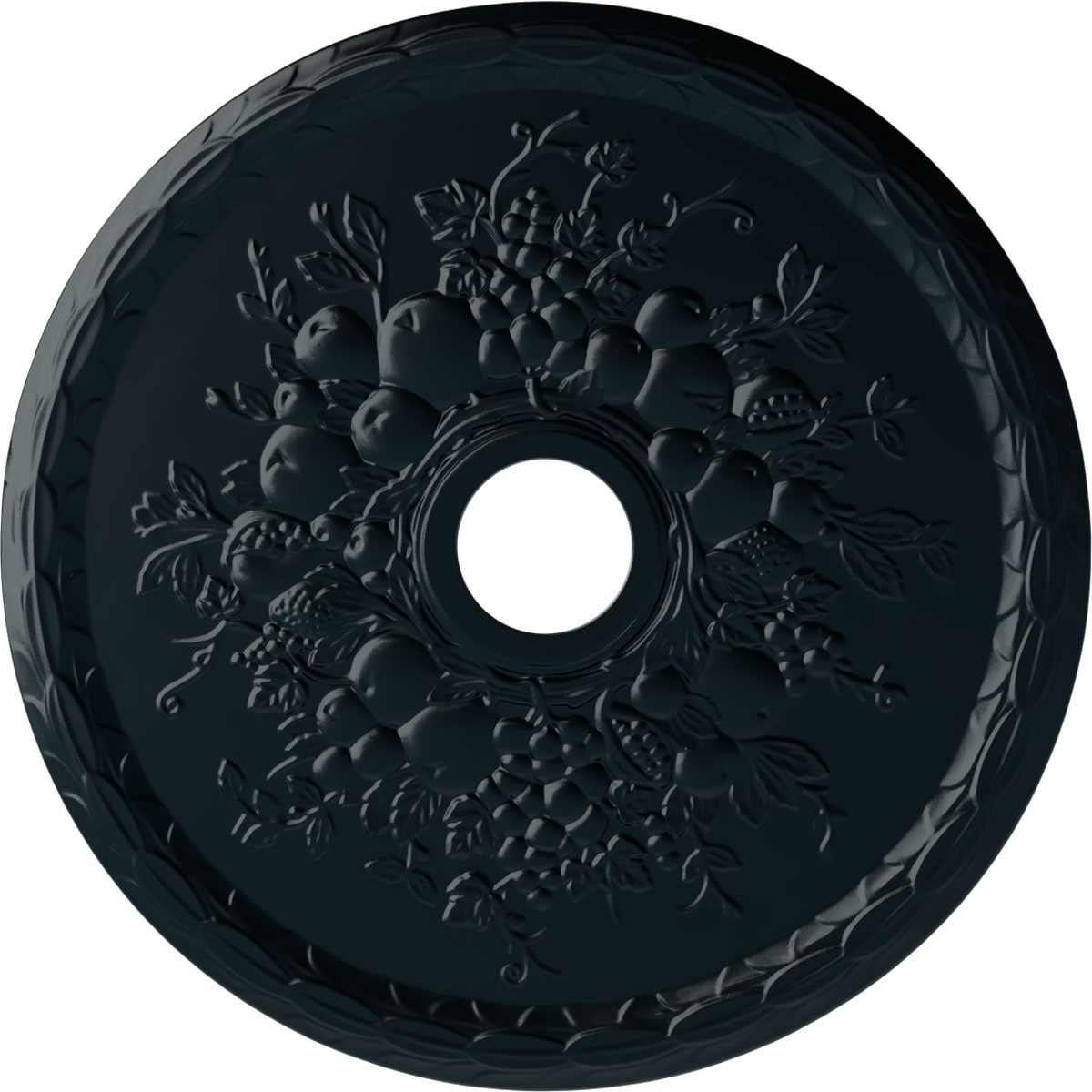 Ekena Millwork CM22GRNSF Grape 22.625-in W x 22.625-in L Painted Night Shade Polyurethane Whole Ceiling Medallion