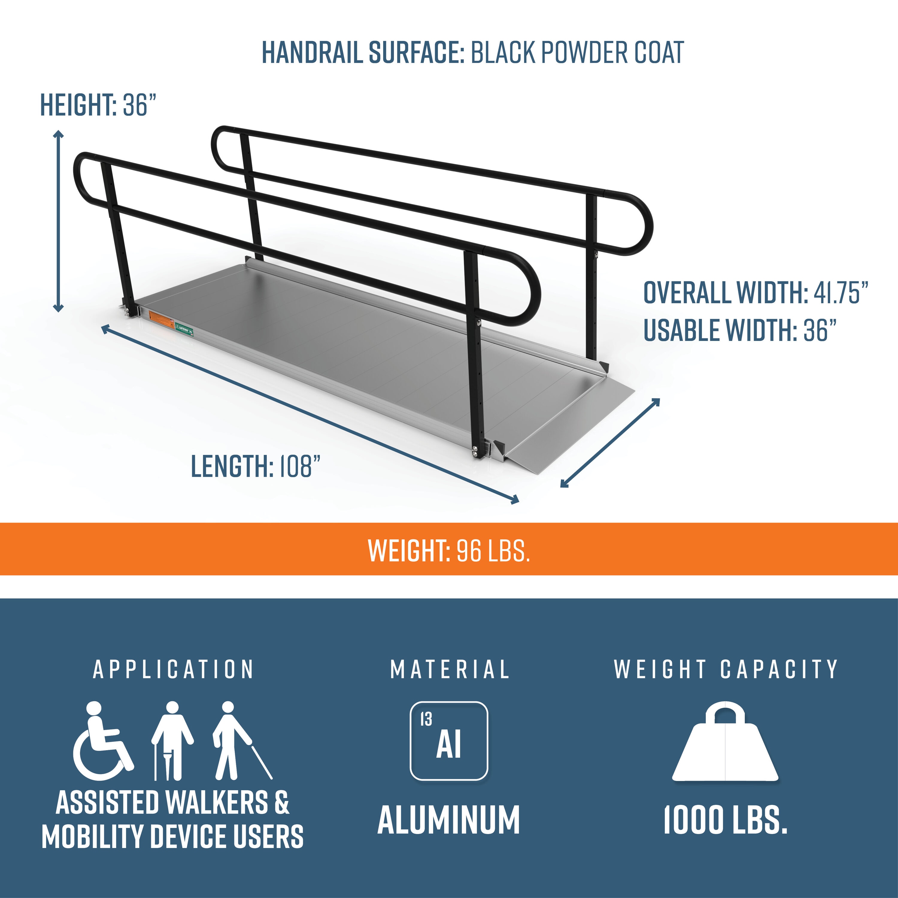 EZ-ACCESS G3G 09TLBLK Access-Ramps - View #3