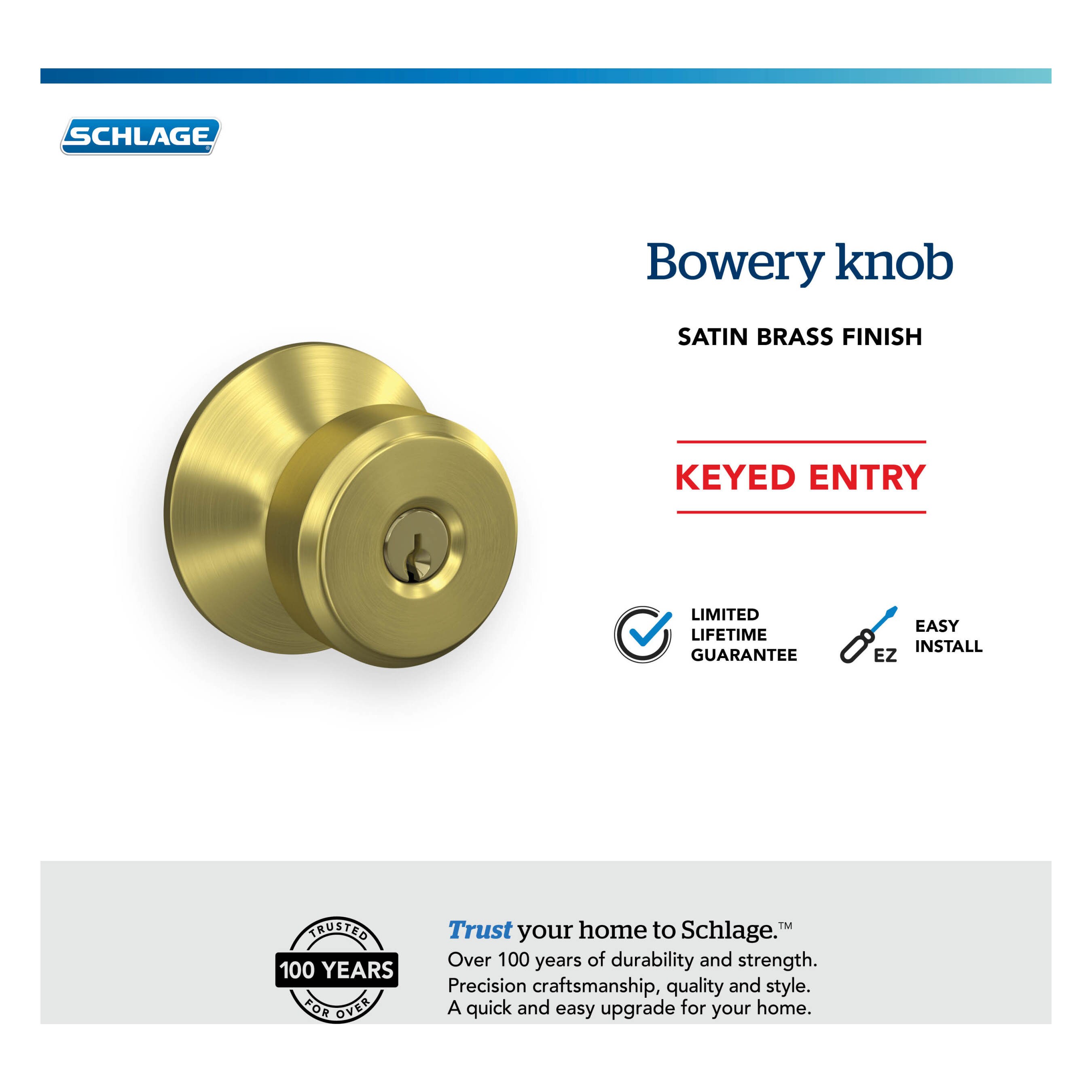 Schlage F51A BWE 608 G Door-Knobs - View #7