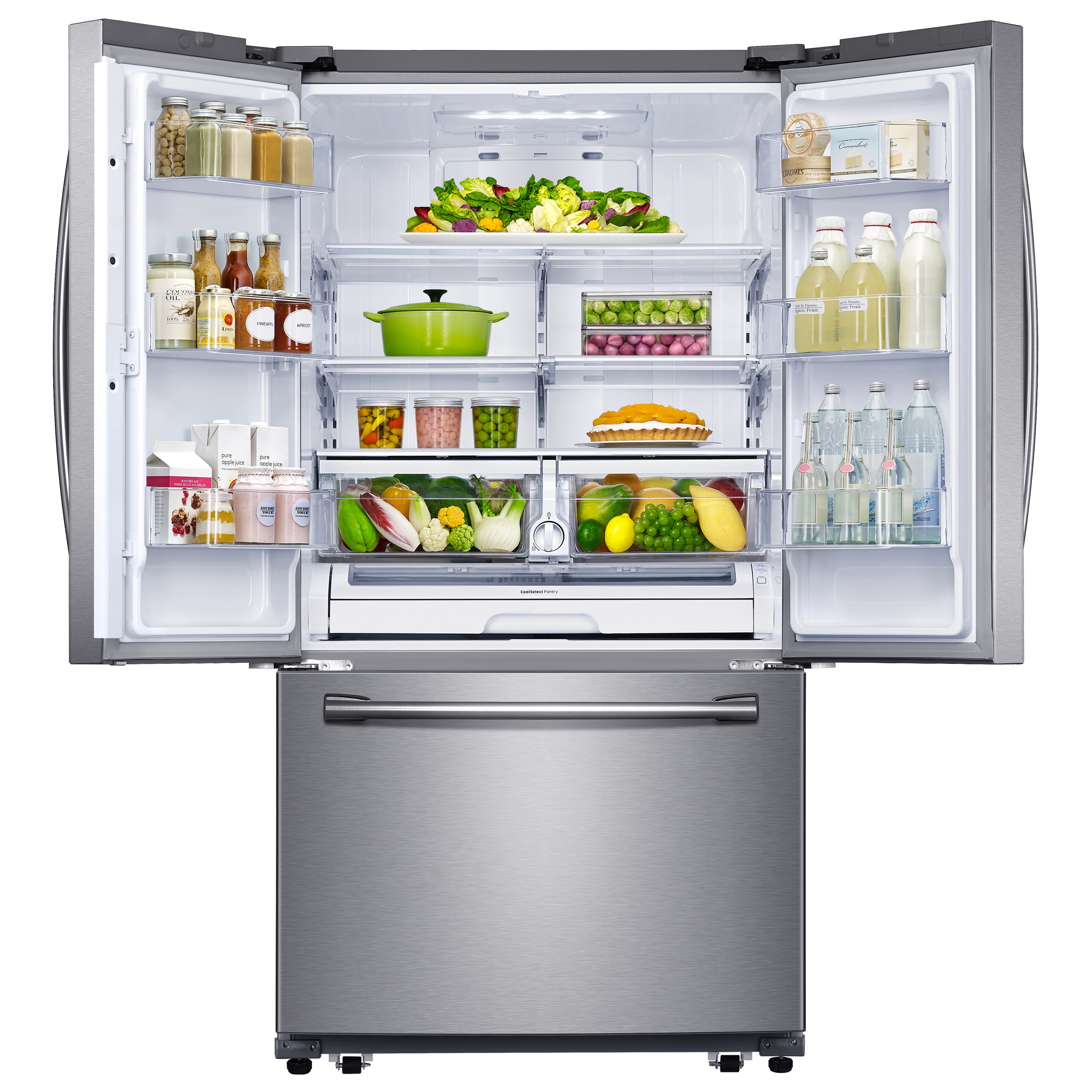 25 cu. ft. French Door with External Water & Ice Dispenser, Dual Ice Maker  Refrigerators - RF263TEAEWW/AA