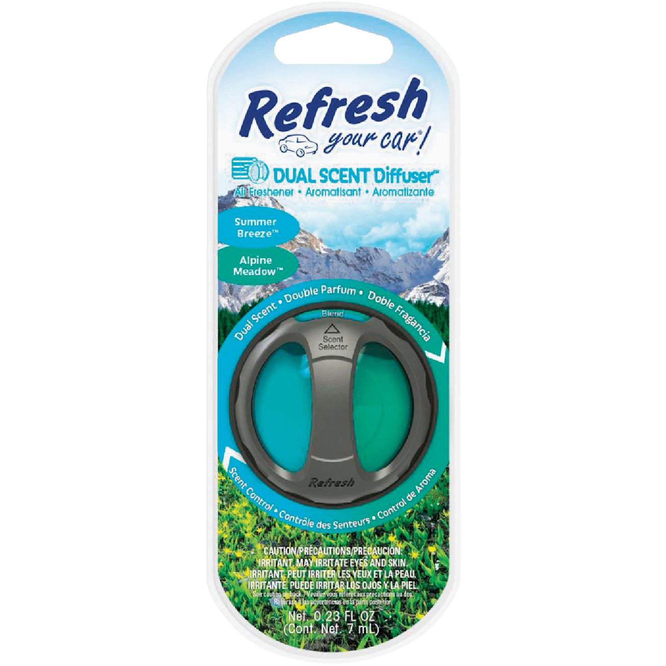 Refresh Your Car! Refresh Your Car Dual Scent Vent Diffuser Alpine Meadow and Summer Breeze Clip-On 30-45 Day