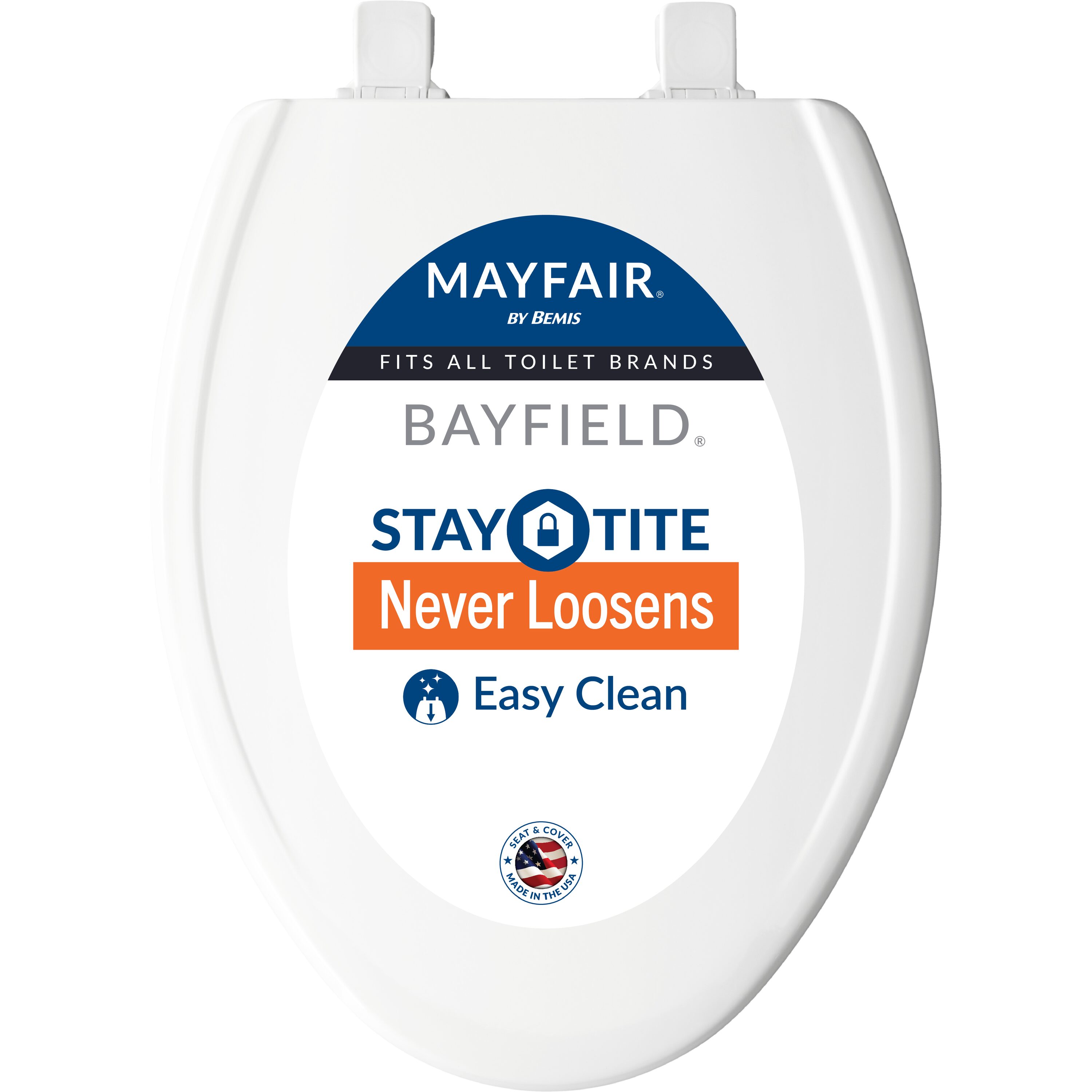 Mayfair by Bemis Bayfield Wood White Toilet Seat