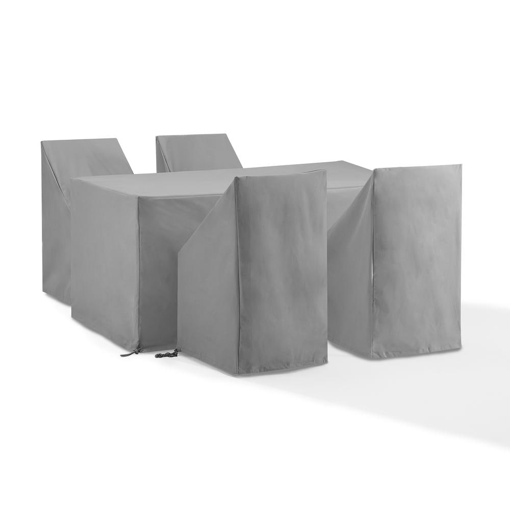 Crosley Furniture - 5Pc Outdoor Dining Furniture Cover Set - 4 Dining Side Chairs and 1 Dining Table