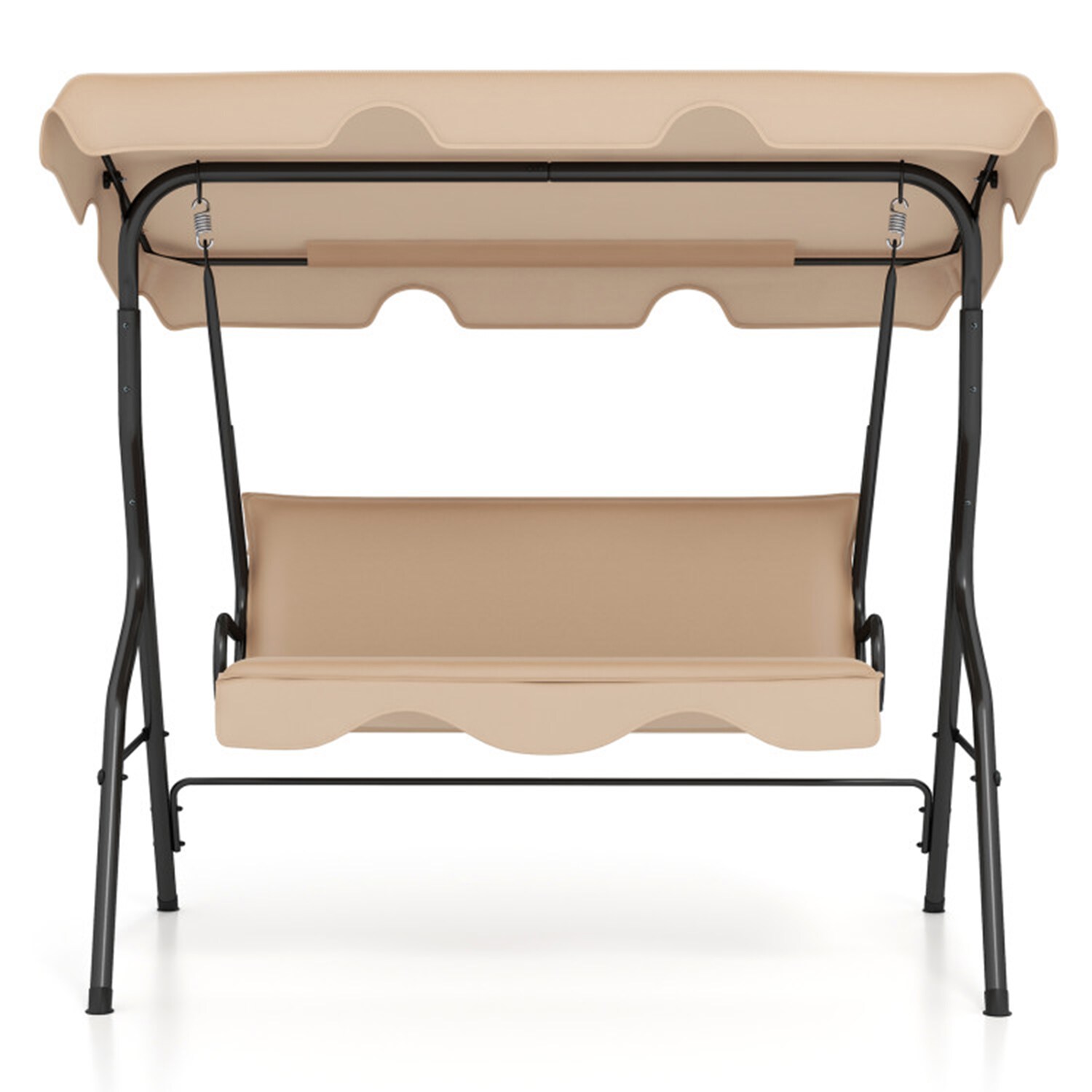Mondawe MO-OP70491MS 3 -person Beige Steel Outdoor Swing