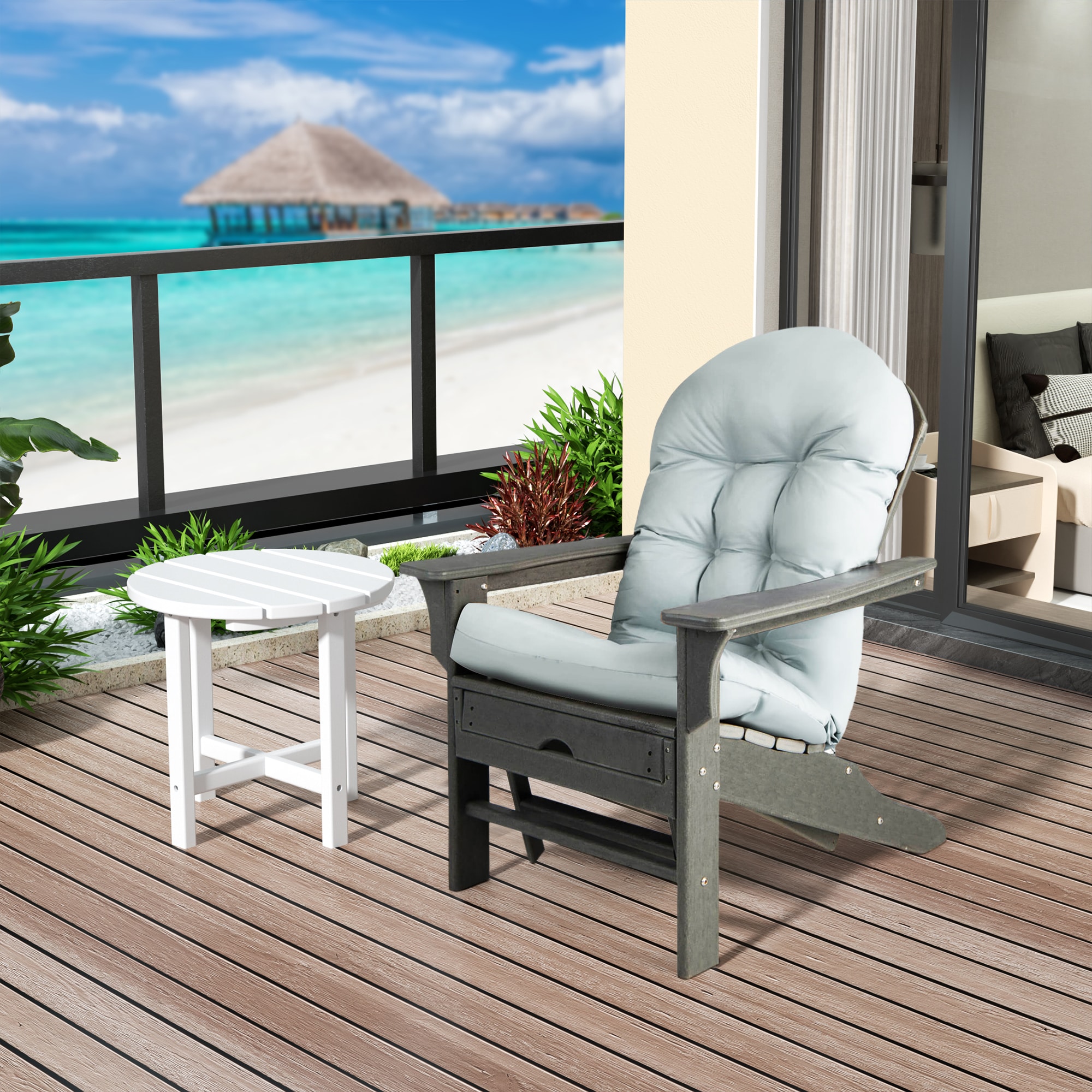 WELLFOR TDJ10877GR Patio-Furniture-Cushions - View #4