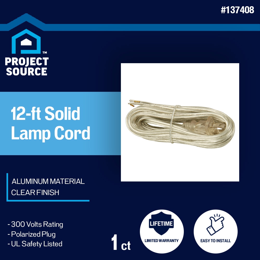 Clear Transparent Gold Lamp Cord - 18 Gauge