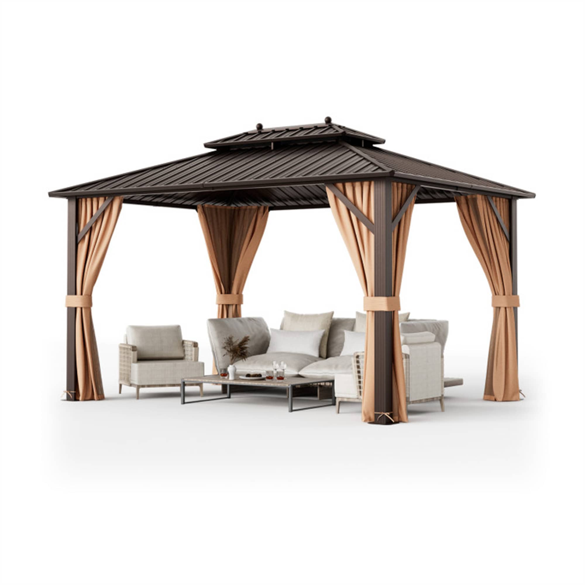 BABOOM BOM-P11434C-CO Wood-Resin-Gazebos - View #2