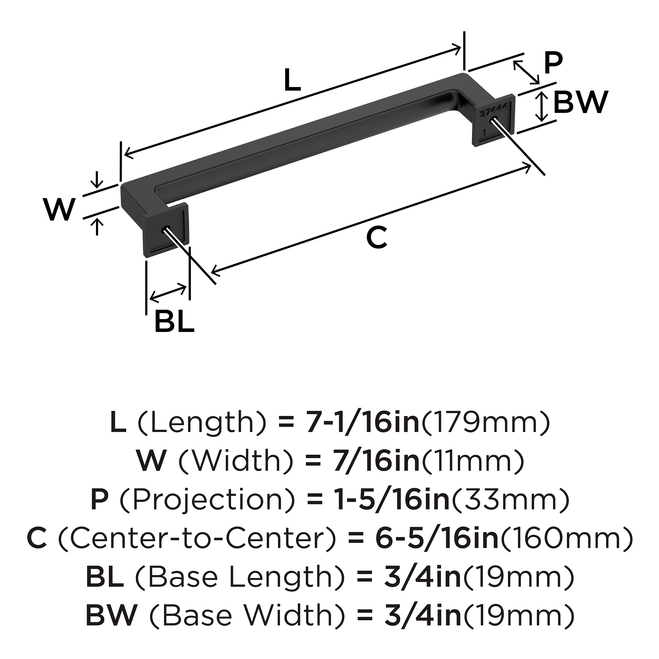 Amerock BP37444MB Cabinet-Pulls - View #4