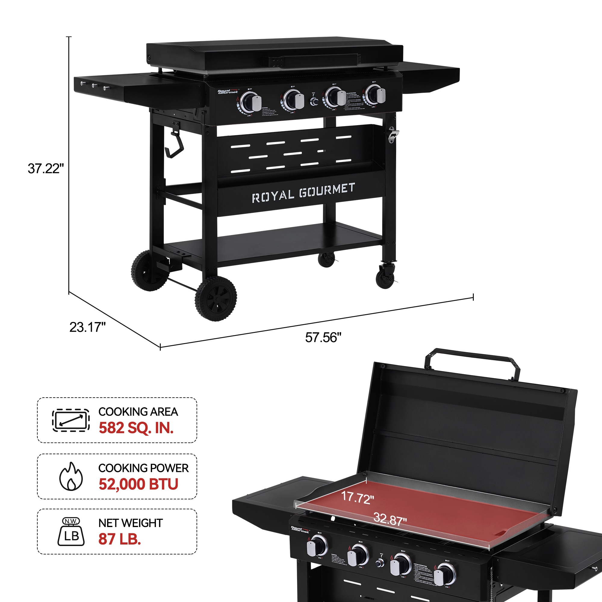 Royal Gourmet GB4000PB Flat-Top-Grills - View #15