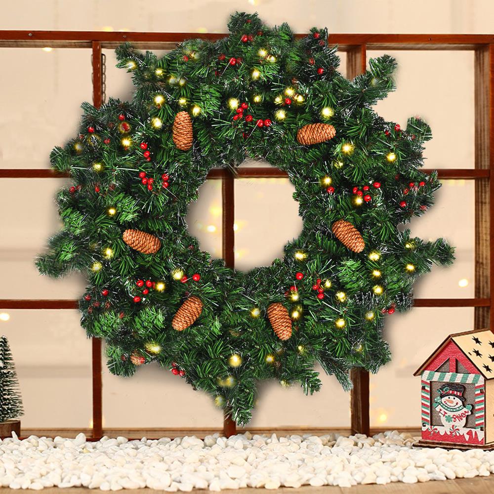 WELLFOR CM-HWY-22044 Artificial-Christmas-Wreaths - View #4