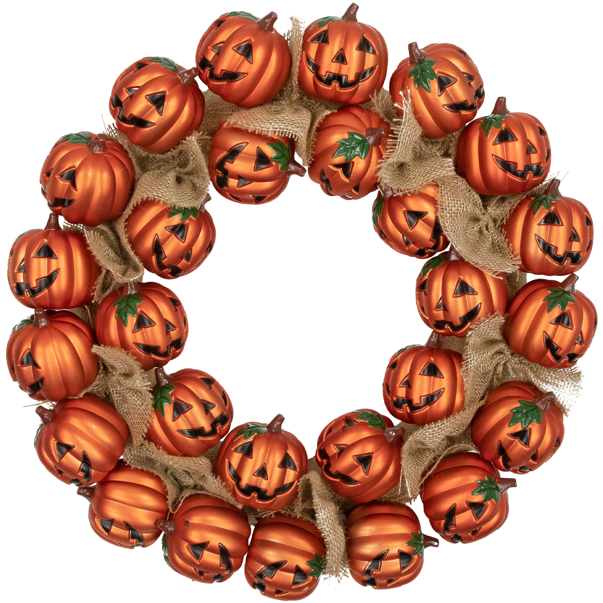Northlight 35164164 1.6-ft 20-in Orange Artificial wreath