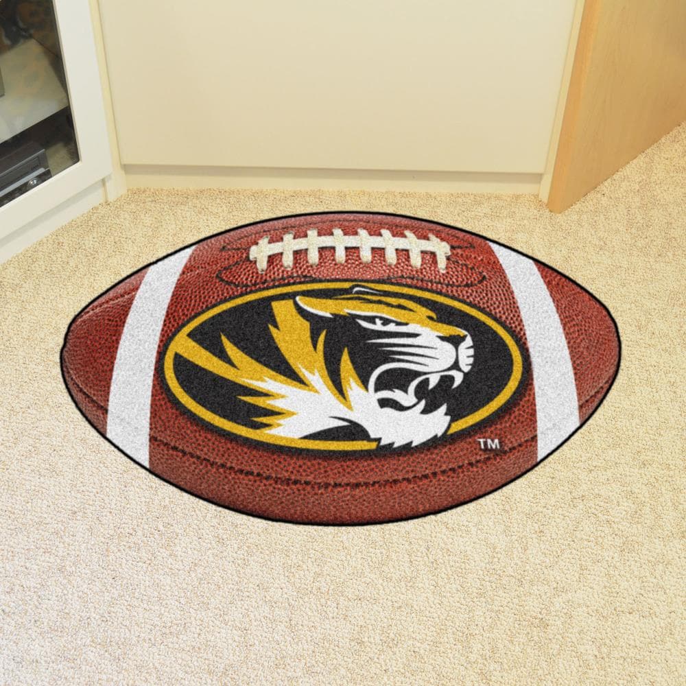 FANMATS Missouri Tigers 2-ft x 3-ft Brown Nylon Oval Indoor Decorative ...