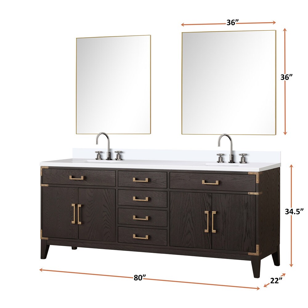 Lexora LVW80DK210 Bath-Vanity-Combo - View #6