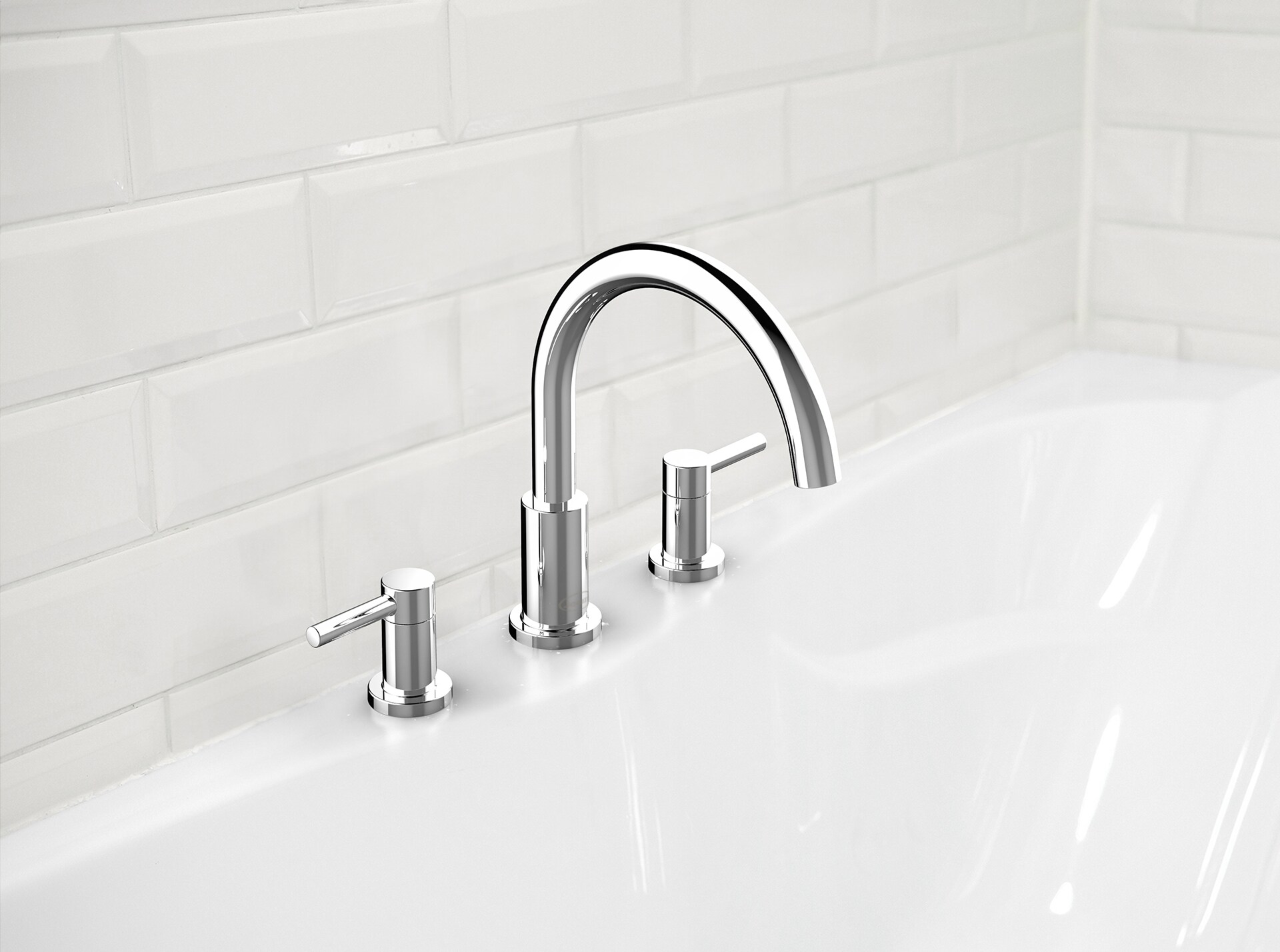 Jacuzzi Duncan 2-Handle Deck Mount Roman Bathtub Faucet (Valve Included)