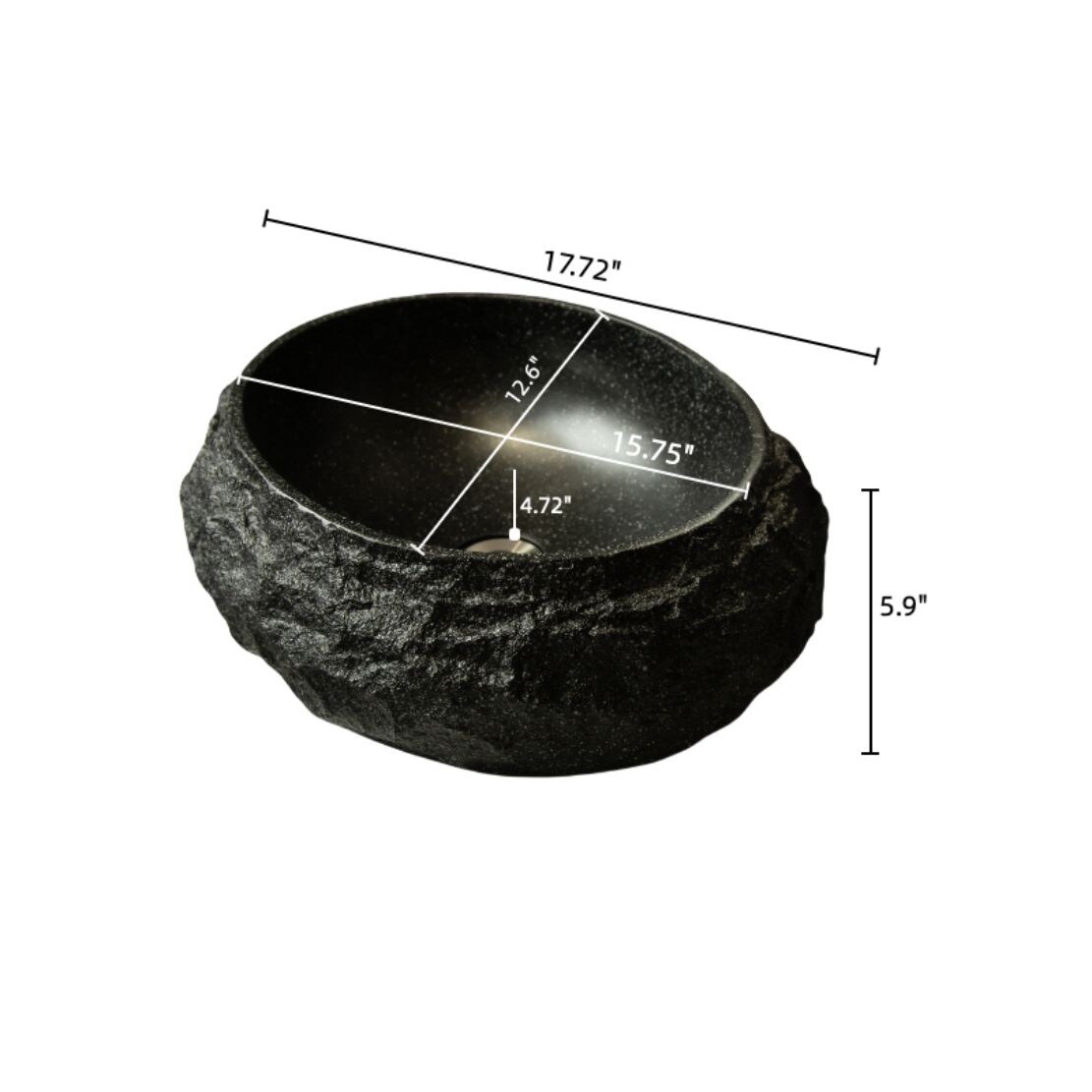 LIVIZA GIJ-BS007BK Bath-Sink - View #3