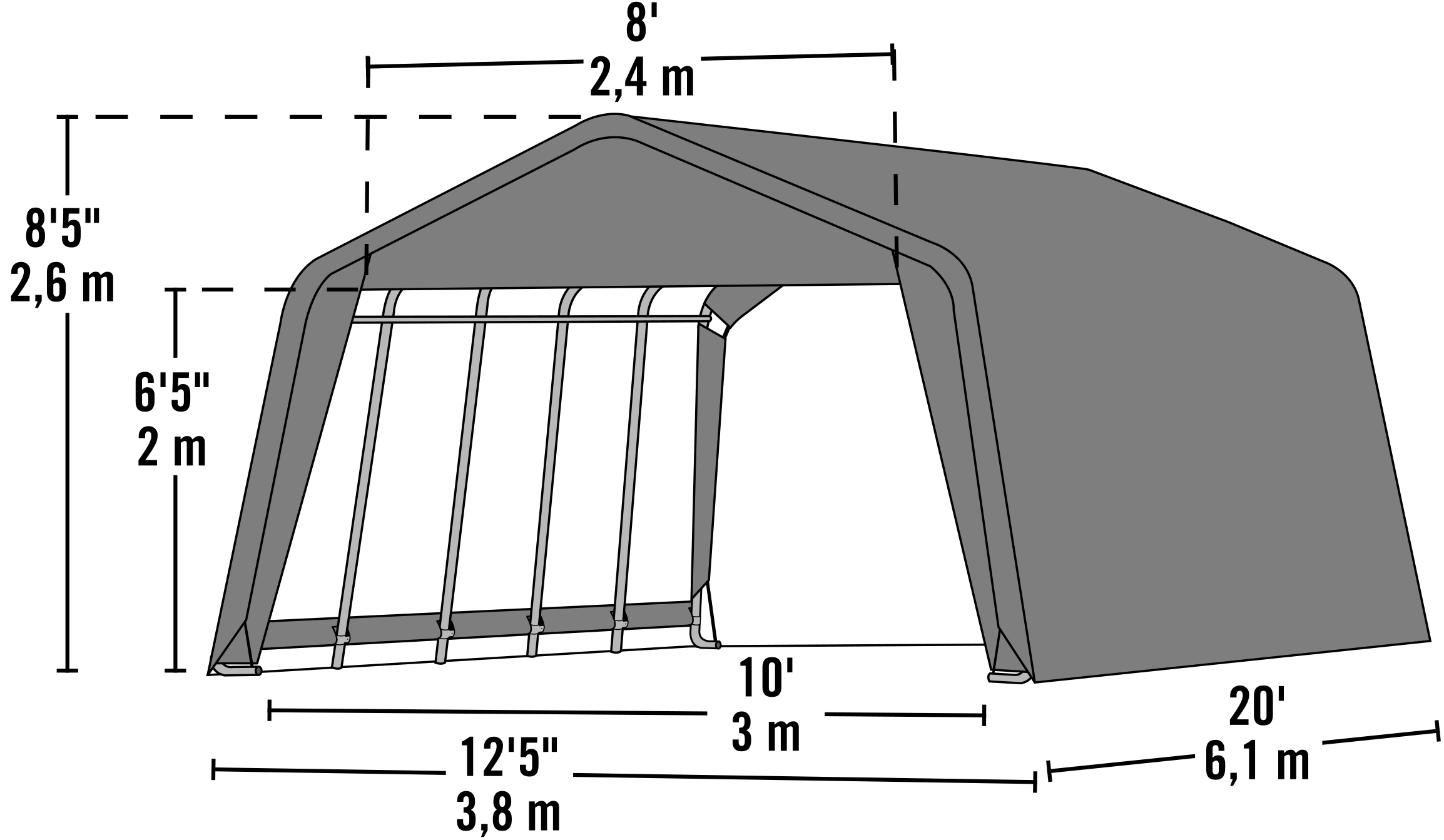 ShelterLogic 71534 Garage-Buildings - View #10