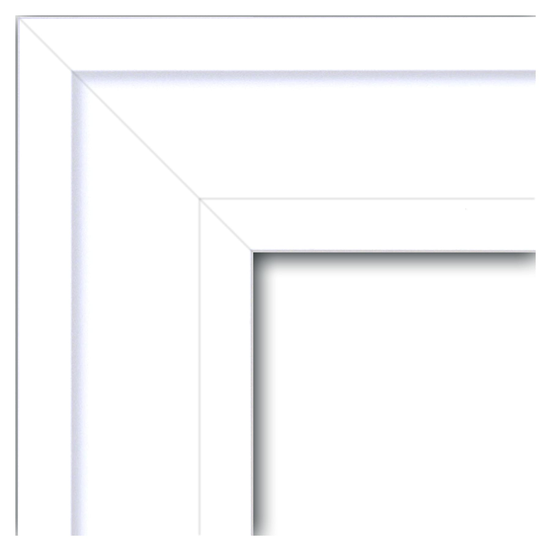 Craftsman White Wood Rectangular Bathroom Wall Mirror