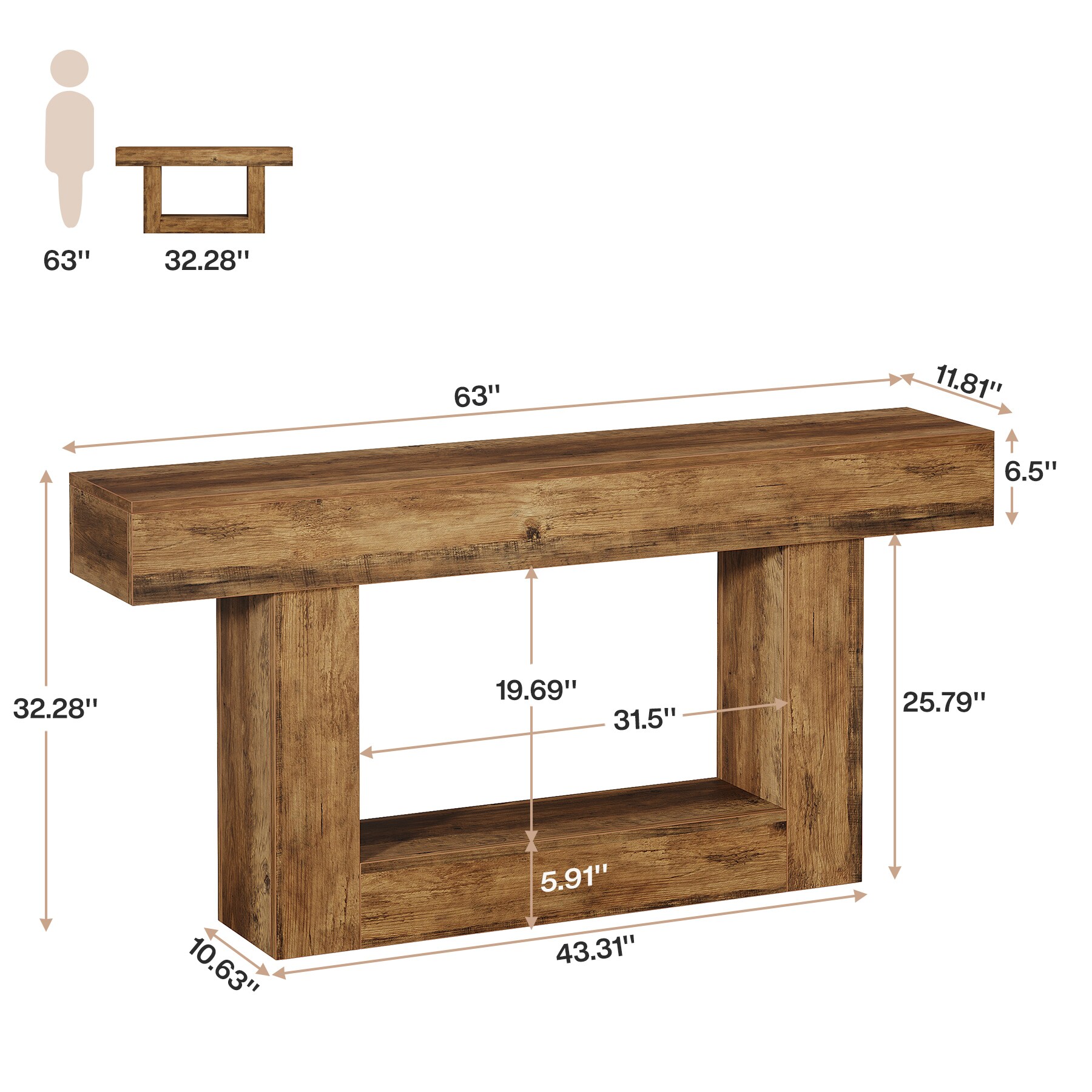 Tribesigns LWFD-RY0203 Console-Sofa-Tables - View #6